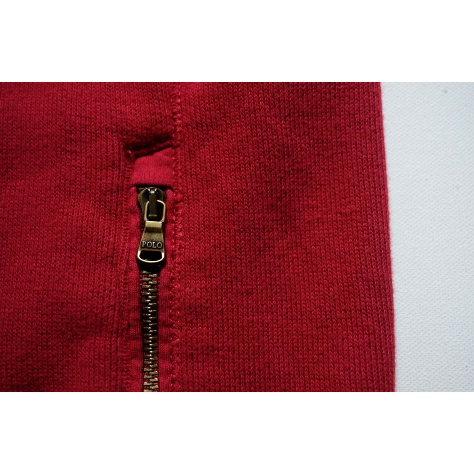 Ralph Lauren VINTAGE Ralph Lauren Polo Full Zip Sweatshirt VTG Y2K Retro Red Size US L / EU 52-54 / 3 - 6 Thumbnail