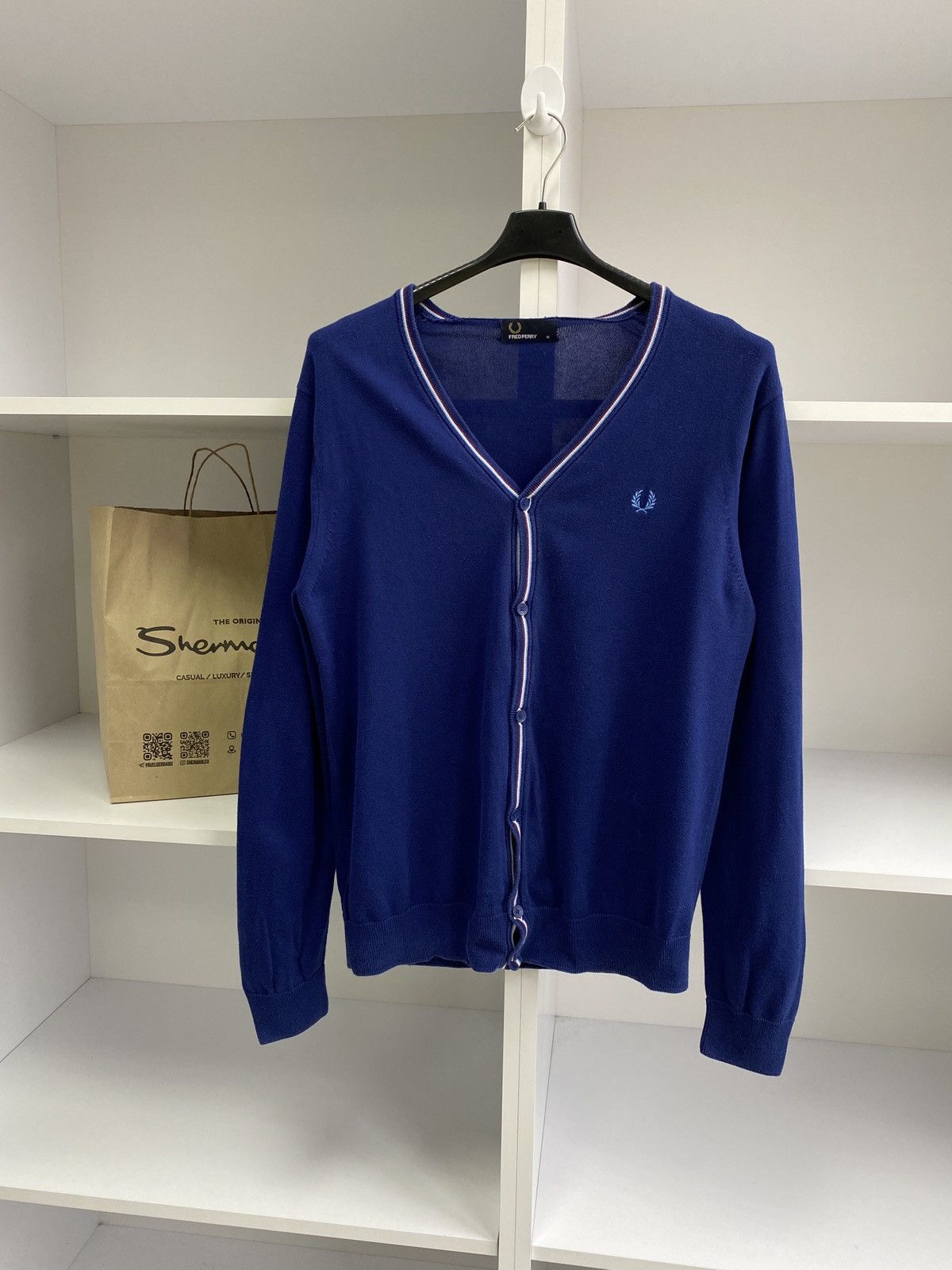 Fred Perry × Vintage Vintage Fred Perry Cardigan Pullover Size US M / EU 48-50 / 2 - 1 Thumbnail