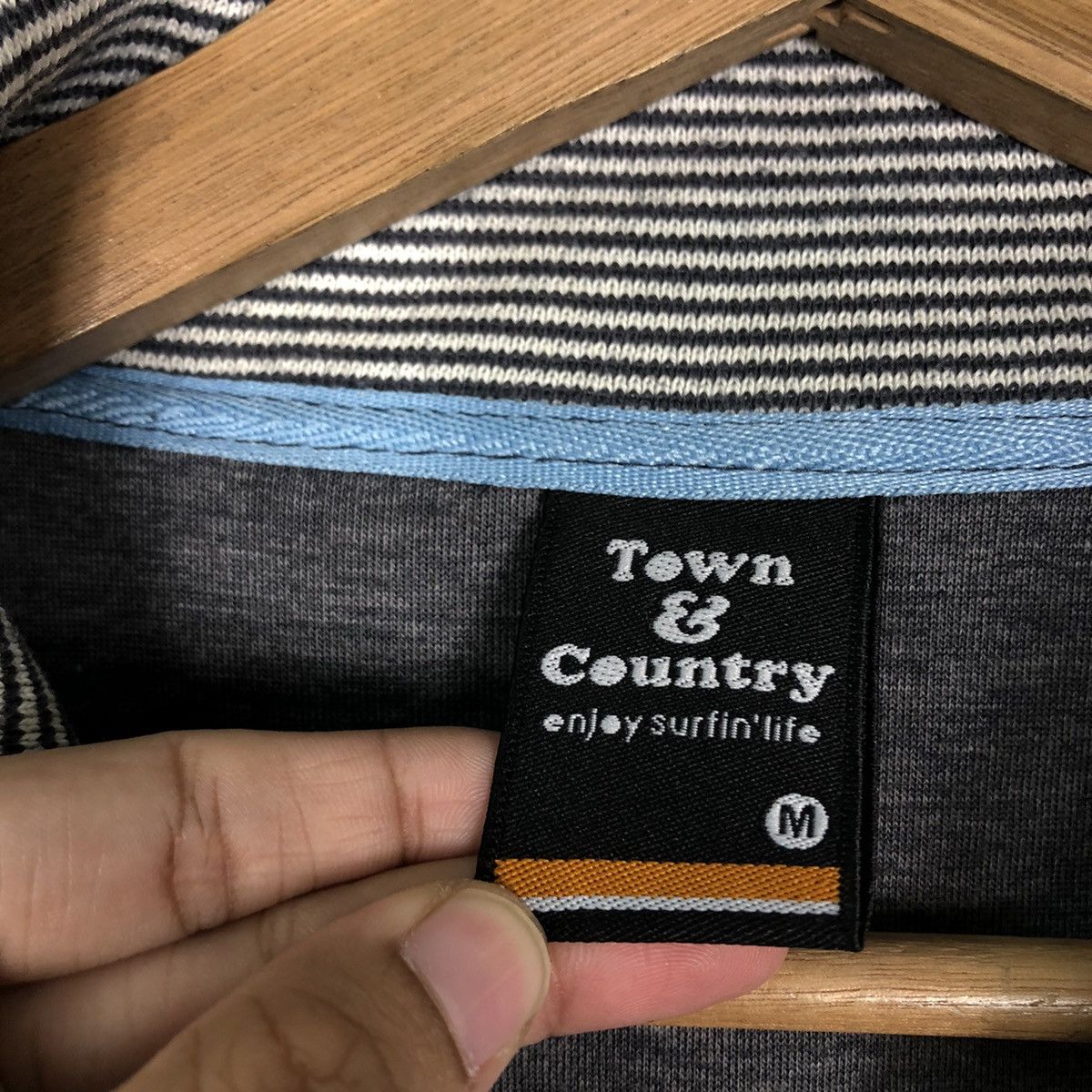 Japanese Brand 🔥Vintage Biker Jacket Zipper Town & Country Big Logo Size US M / EU 48-50 / 2 - 20 Thumbnail