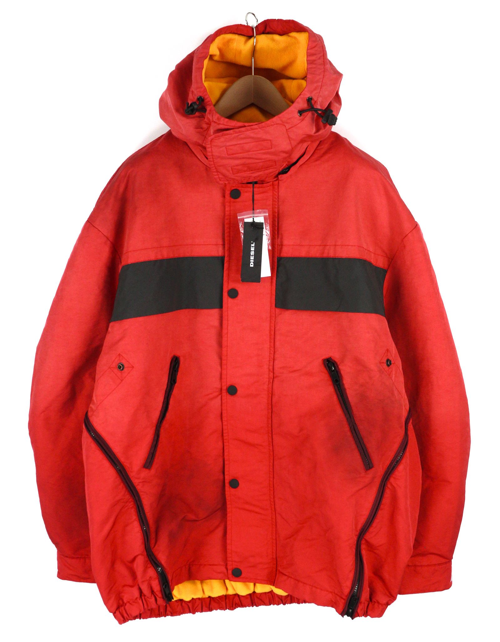 Diesel W-TRODD XL Oversized Fleece Lined Hooded Zip Jacket 40064 Size US XL / EU 56 / 4 - 1 Thumbnail