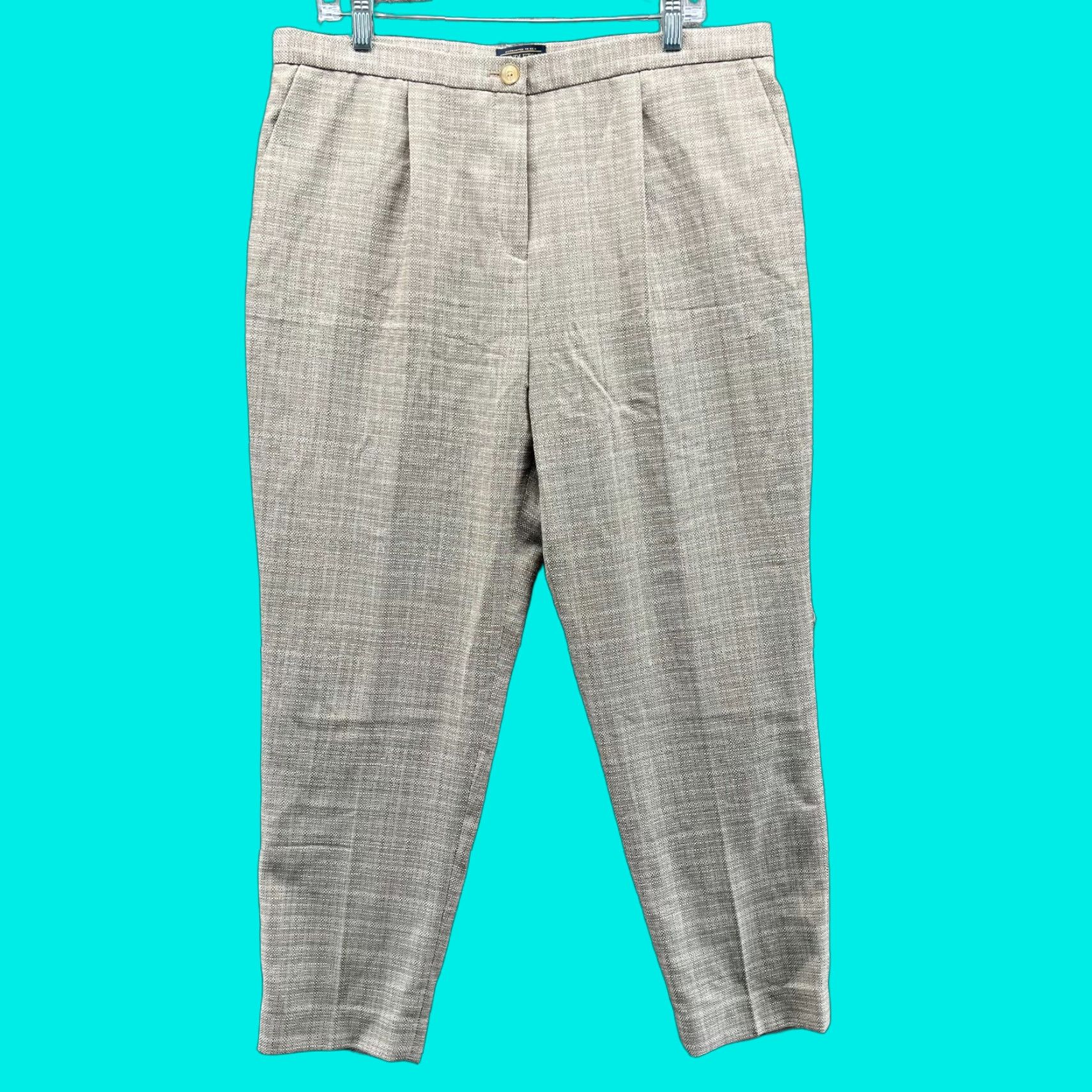Pendleton Pendleton Dress Pants Women 16P Beige Wool High Waist Pleated Straight Leg NEW Size 25" / US 0 / IT 36 - 1 Thumbnail