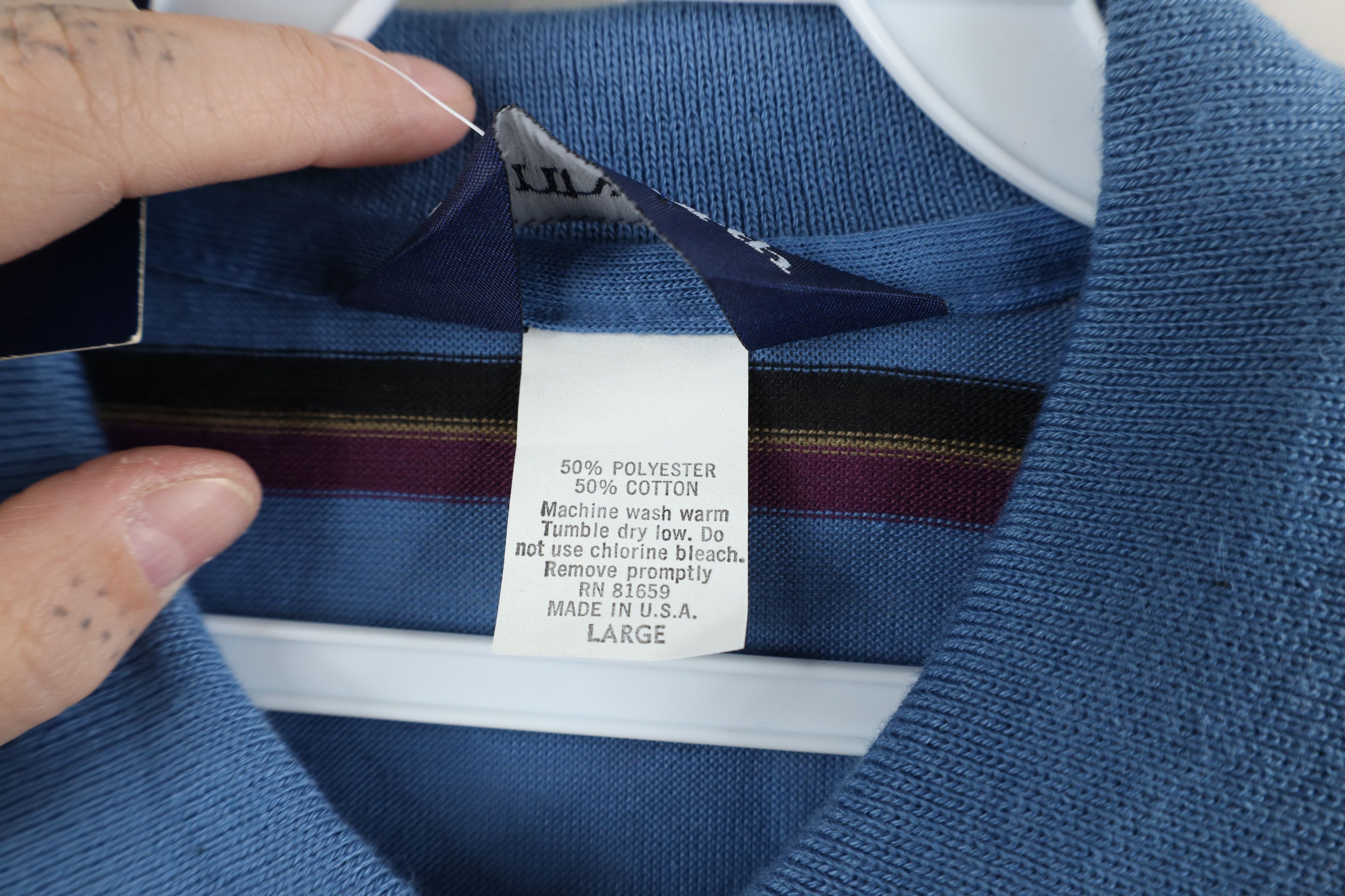 Vintage Deadstock Vintage 70s 80s Streetwear Block Knit Polo USA Size US L / EU 52-54 / 3 - 6 Thumbnail