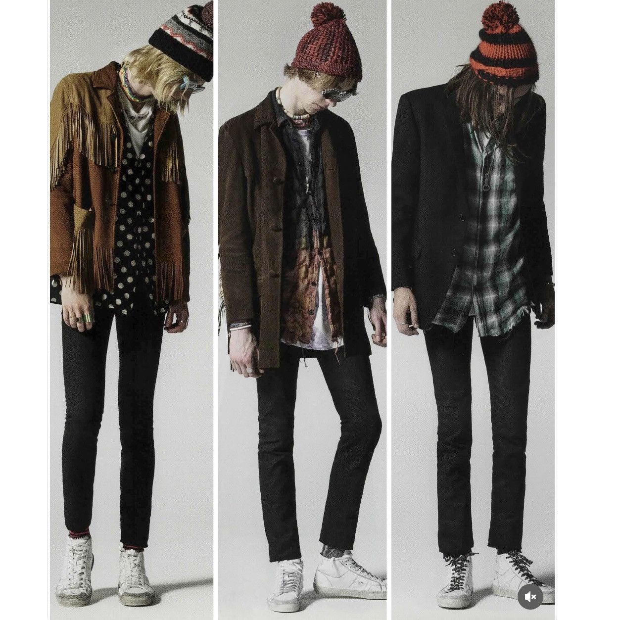 Hedi Slimane × Saint Laurent Paris SAINT LAURENT PARIS BY HEDI SLIMANE 16SS STRIPED BEANIE Size ONE SIZE - 7 Thumbnail