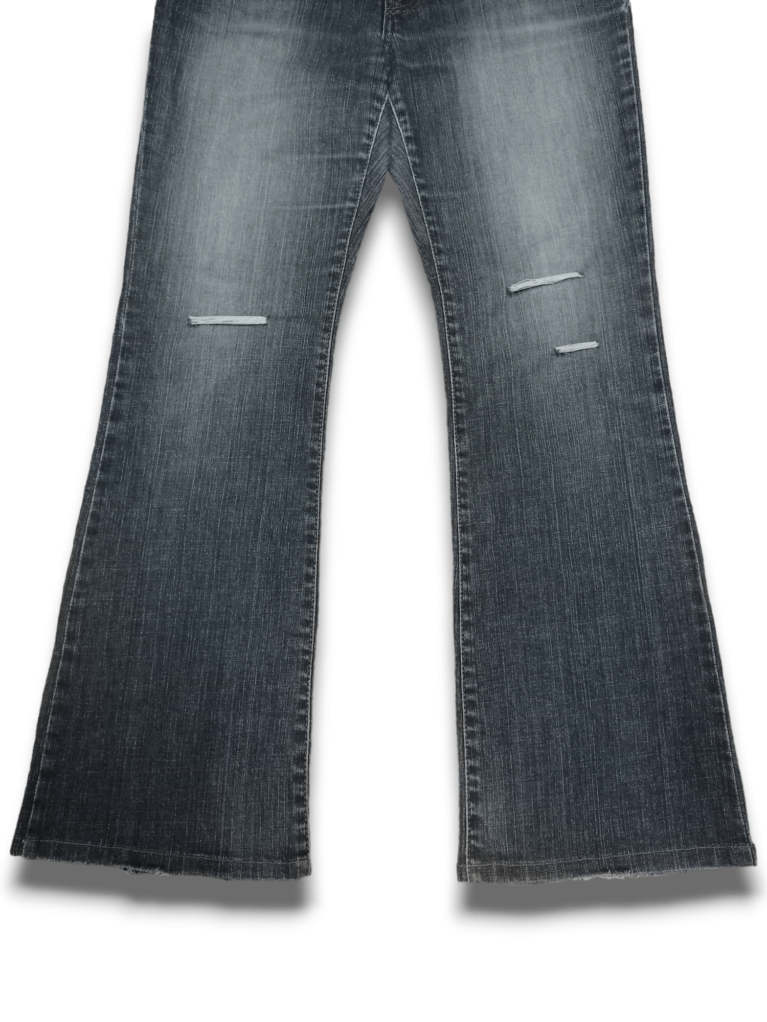 Japanese Brand × Uniqlo Vintage Japanese Uniqlo Distressed Flare Jeans 30x29 Size US 30 / EU 46 - 7 Thumbnail