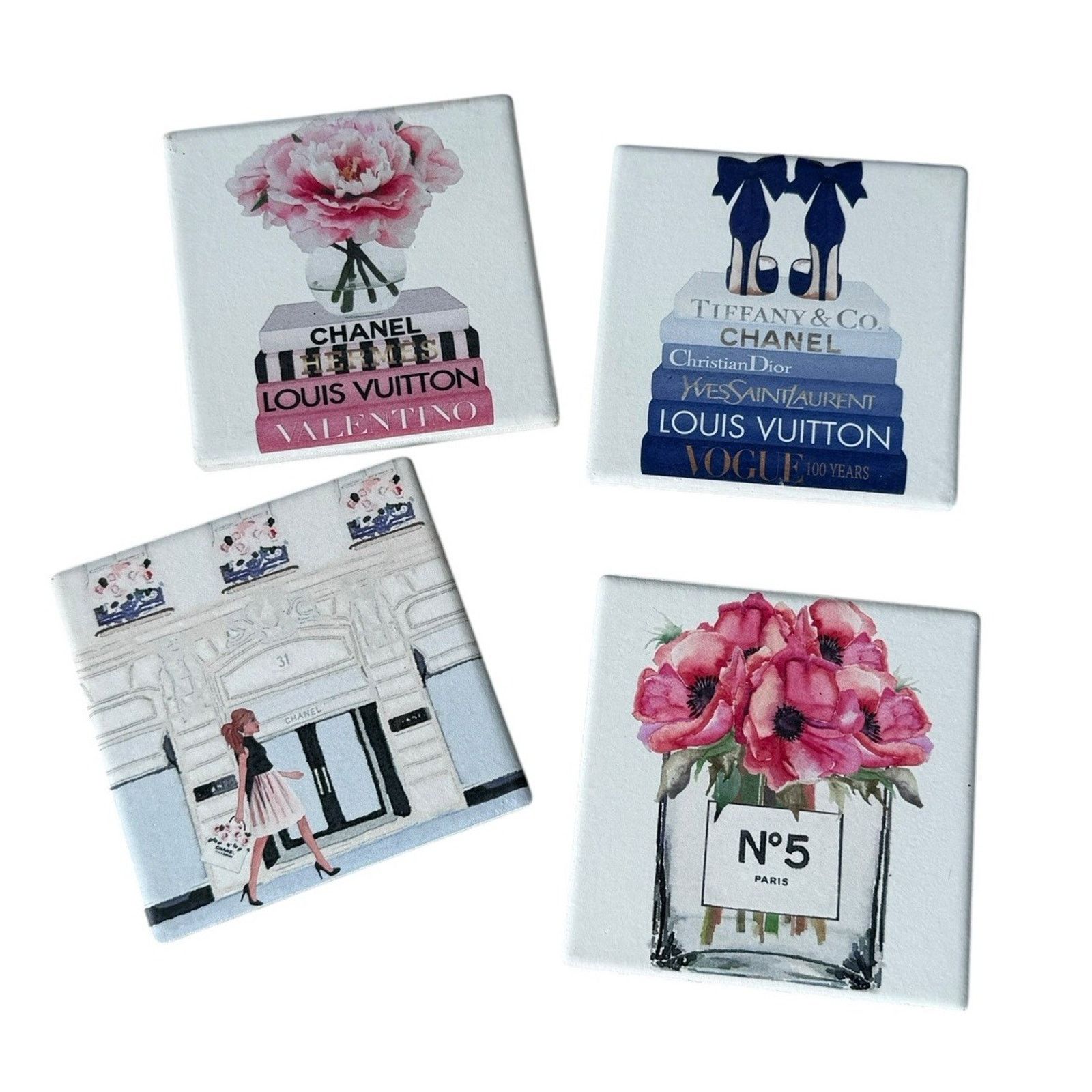 Other Amanda Greenwood Couture Ceramic Coasters Luxury Glam Set Size ONE SIZE - 4 Thumbnail