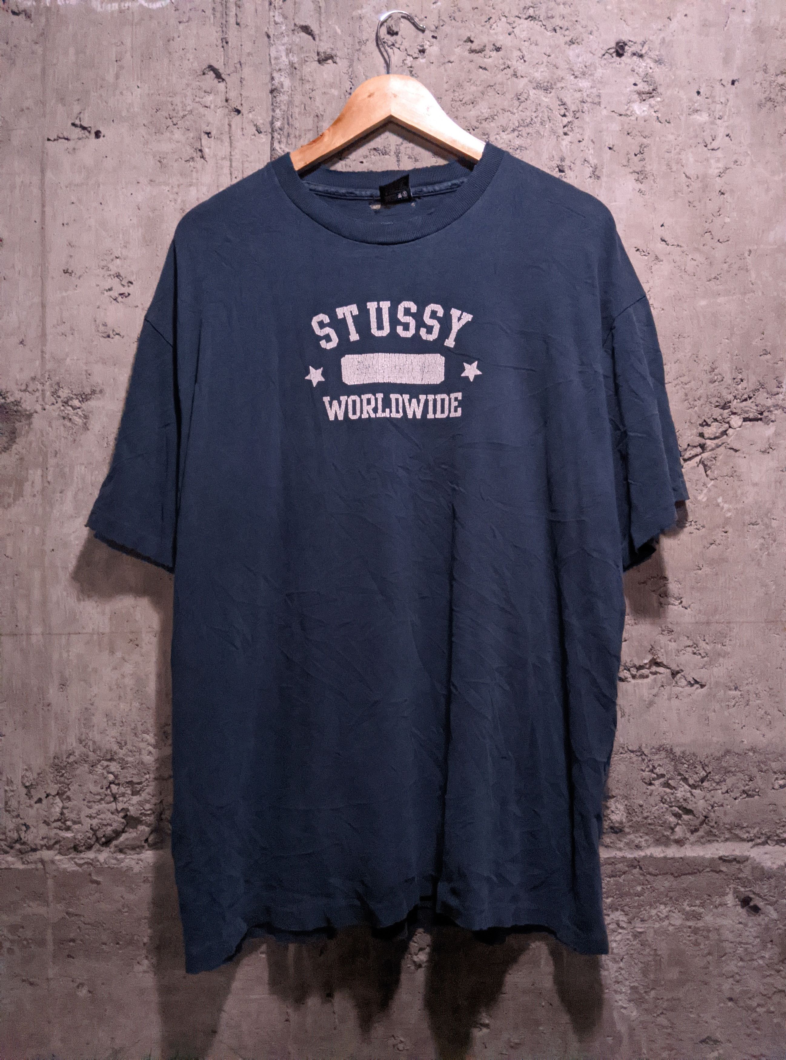 Vintage Vintage 90s thrashed stussy distressed t shirt Size US XL / EU 56 / 4 - 1 Thumbnail