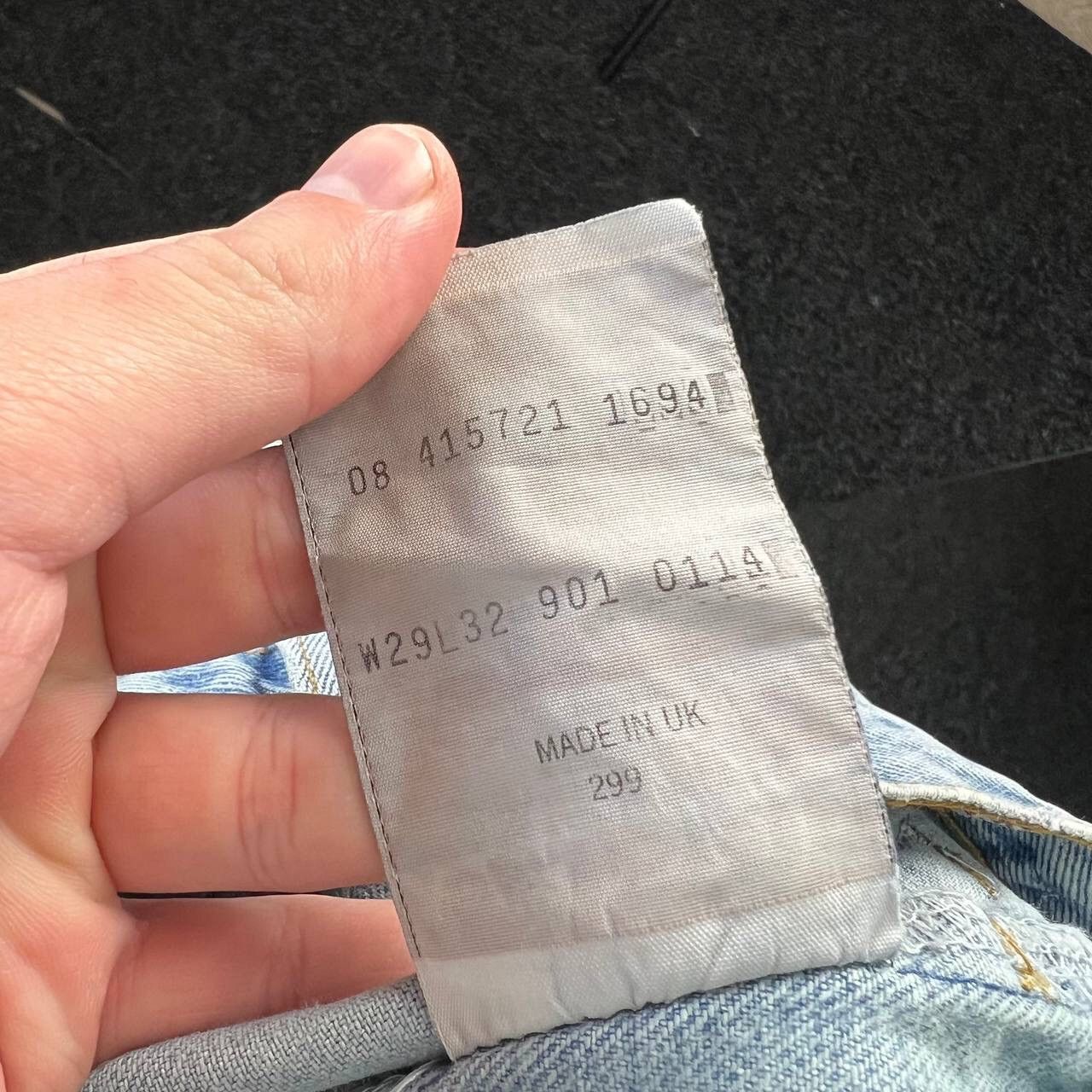 Levi's Crazy Rare Levi’s Vintage Archive Baggy Baby Blue Made In UK Size 29" - 12 Thumbnail