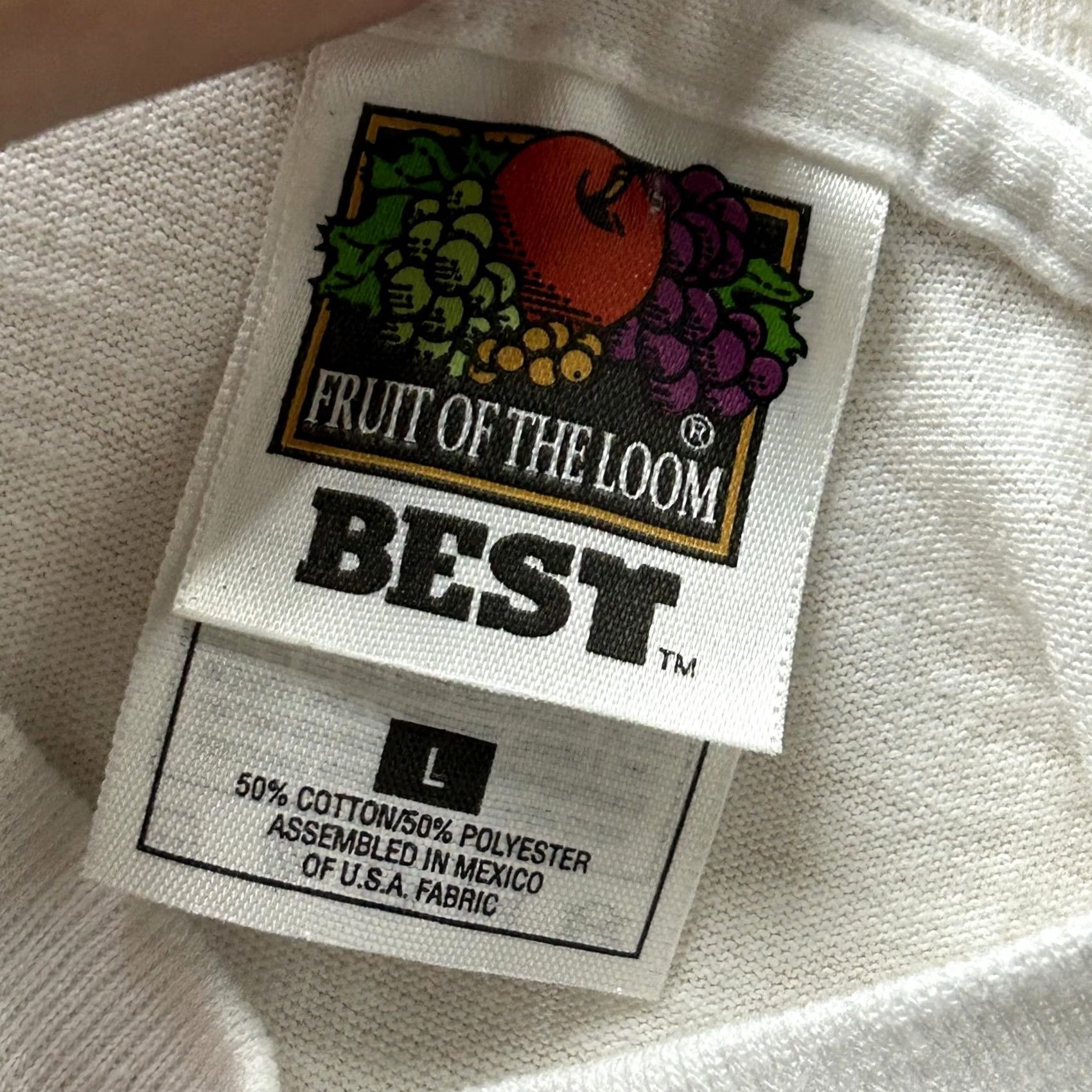 Fruit Of The Loom VINTAGE Fruit Of The Loom Shirt Mens Large White Hummingbird Floral Graphic Tee Size US L / EU 52-54 / 3 - 3 Thumbnail