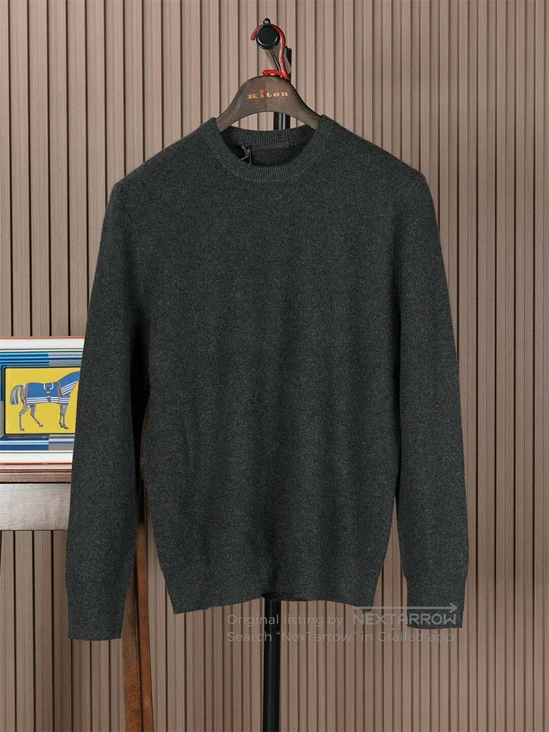 Agnona Agnona Men's Dark Gray Cashmere Set. Size US 34 / EU 50 - 2 Thumbnail