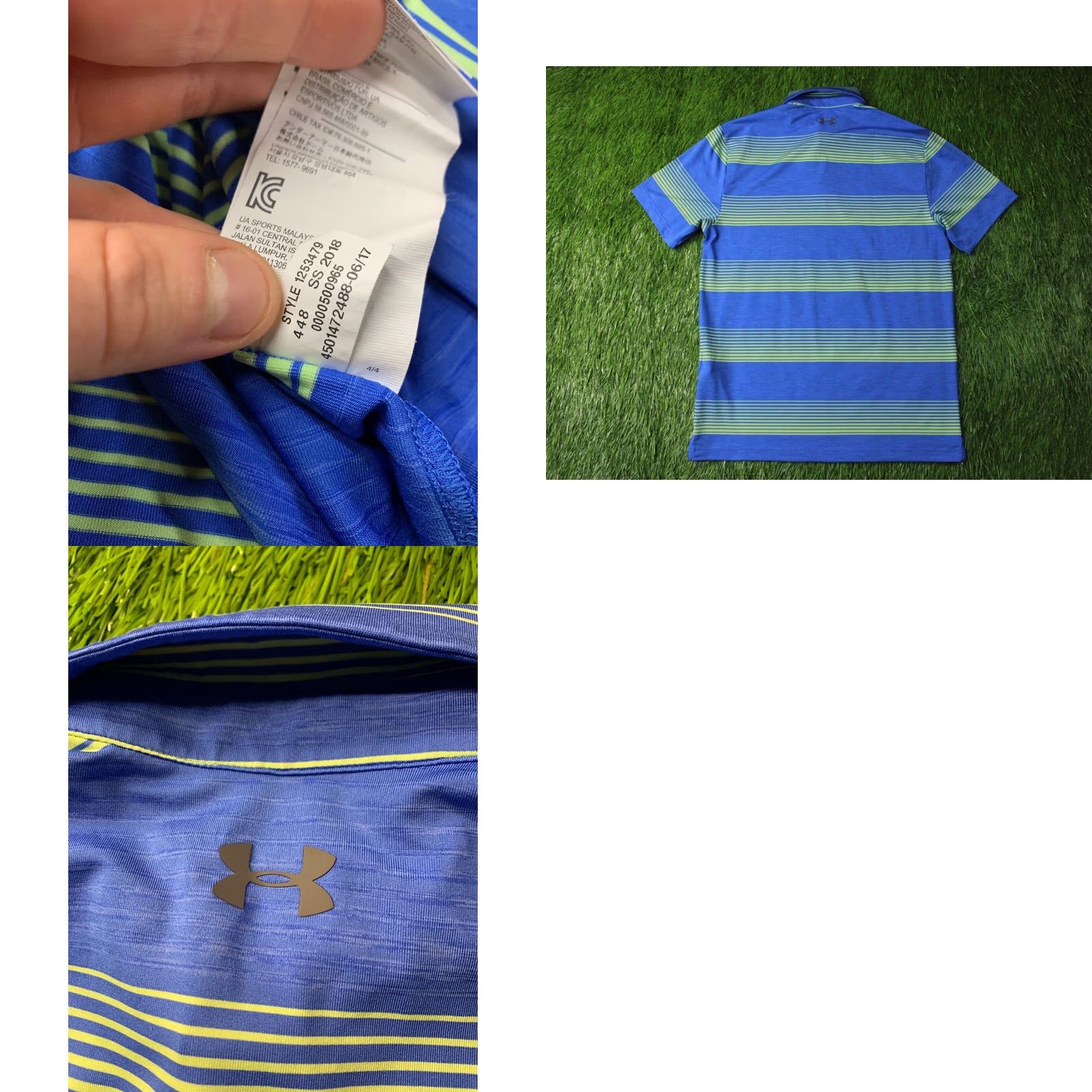 Under Armour Under Armour HeatGear Polo Shirt Men Medium 2018 Solid Short Sleeve Blue and Green Shirt Polo - XS? Size US M / EU 48-50 / 2 - 8 Thumbnail