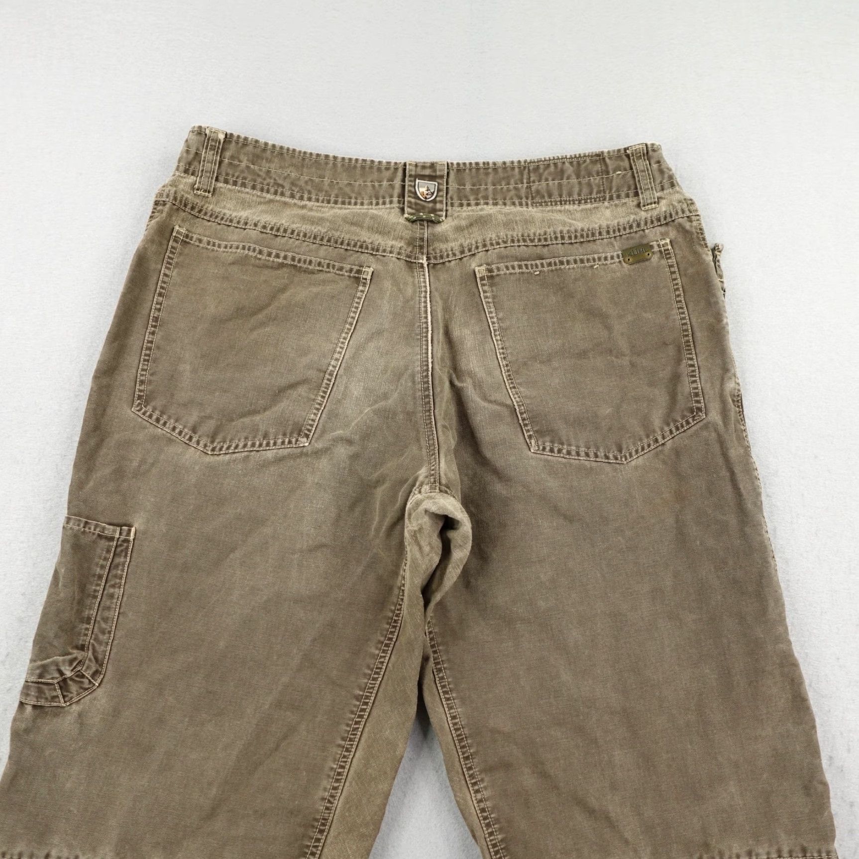 Vintage Kuhl Pants Mens 36x32 Brown Crag Series Canvas Utility Articulated Knee Outdoors Size US 36 / EU 52 - 5 Thumbnail