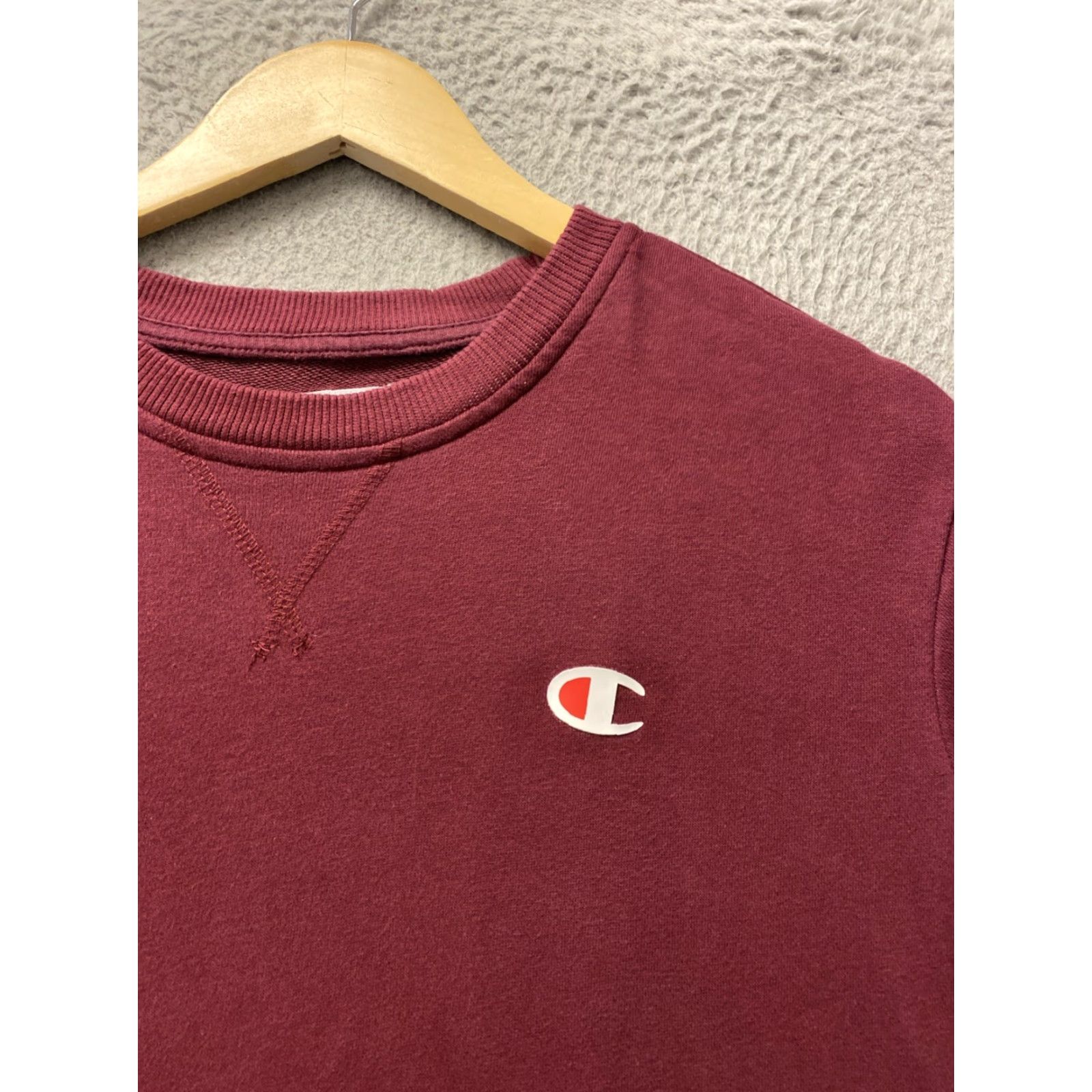 Champion Champion Sweatshirt Men’s S Long Raspberry RED /0238 Shirt Adult Men Size S Red Fleece Pullover Crew Neck Longer Length Size US S / EU 44-46 / 1 - 2 Thumbnail