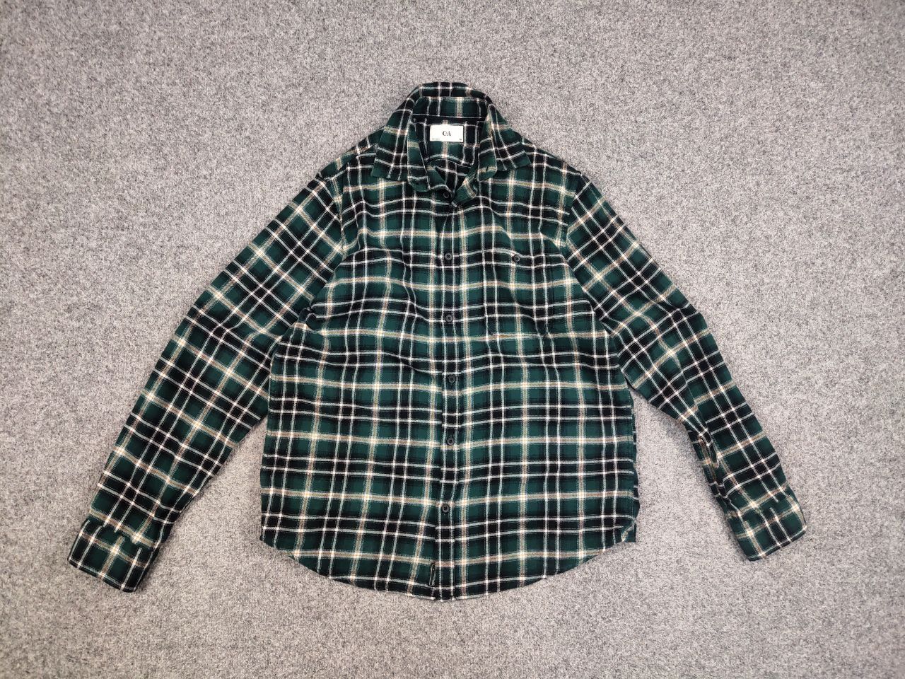 Flannel Vintage 90's Flannel Checkered Dark Shirt Travis Scott Style Size US M / EU 48-50 / 2 - 8 Thumbnail