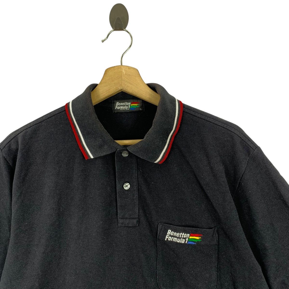 Benetton Vintage BENETTON FORMULA 1 Racing Team Polo Tee Shirt Top Size US L / EU 52-54 / 3 - 4 Thumbnail