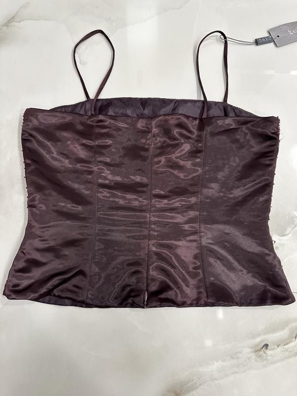 Other Beaded cami brown color sz S/M pit to pit 43 cm Size S / US 4 / IT 40 - 2 Thumbnail