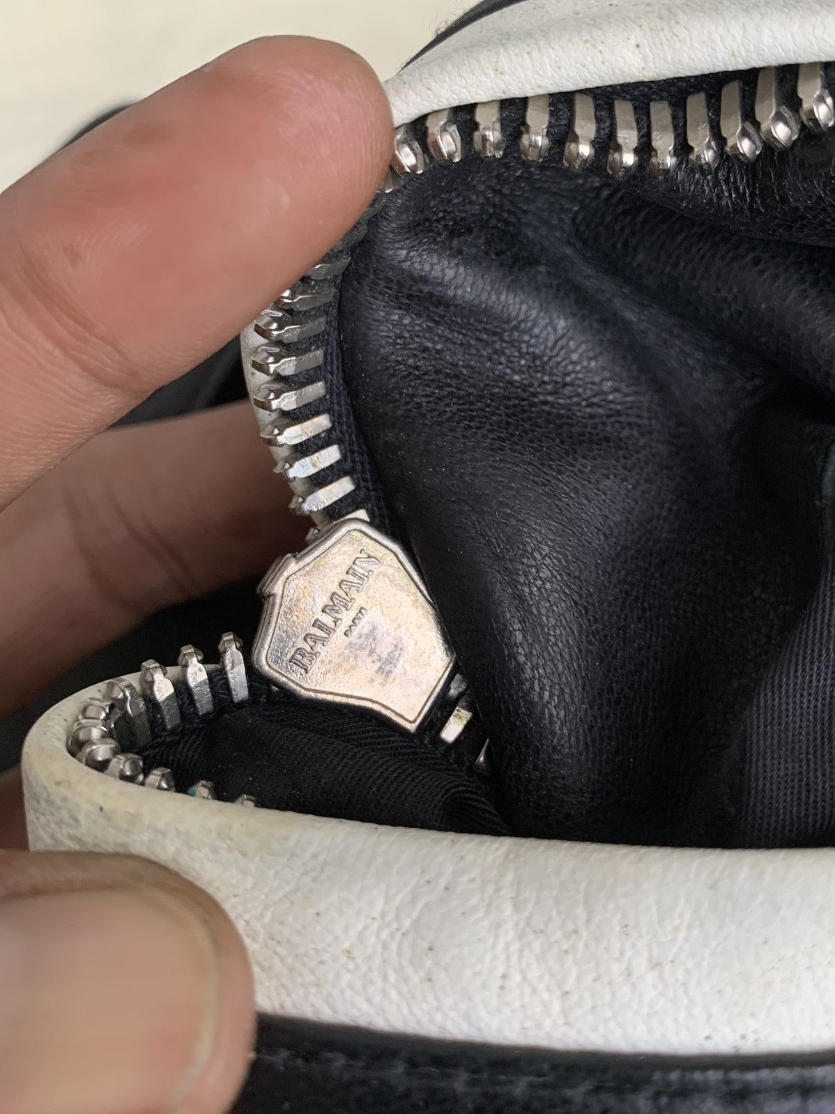 SS 15 Balmain Bomber Bikers Lamb Leather Jacket