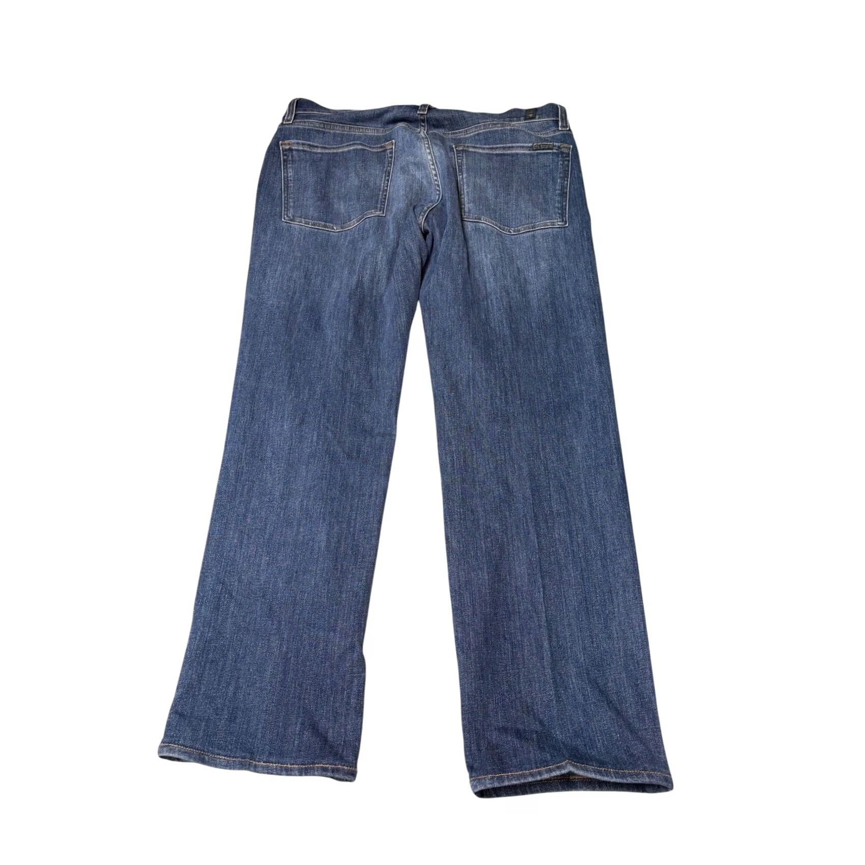 7 For All Mankind 7 For All Mankind Luxe Sport Jeans Straight Blue 36x29 Mens Regular Wide 5-Pocket Denim Cotton Blend Elastane Size US 36 / EU 52 - 7 Thumbnail
