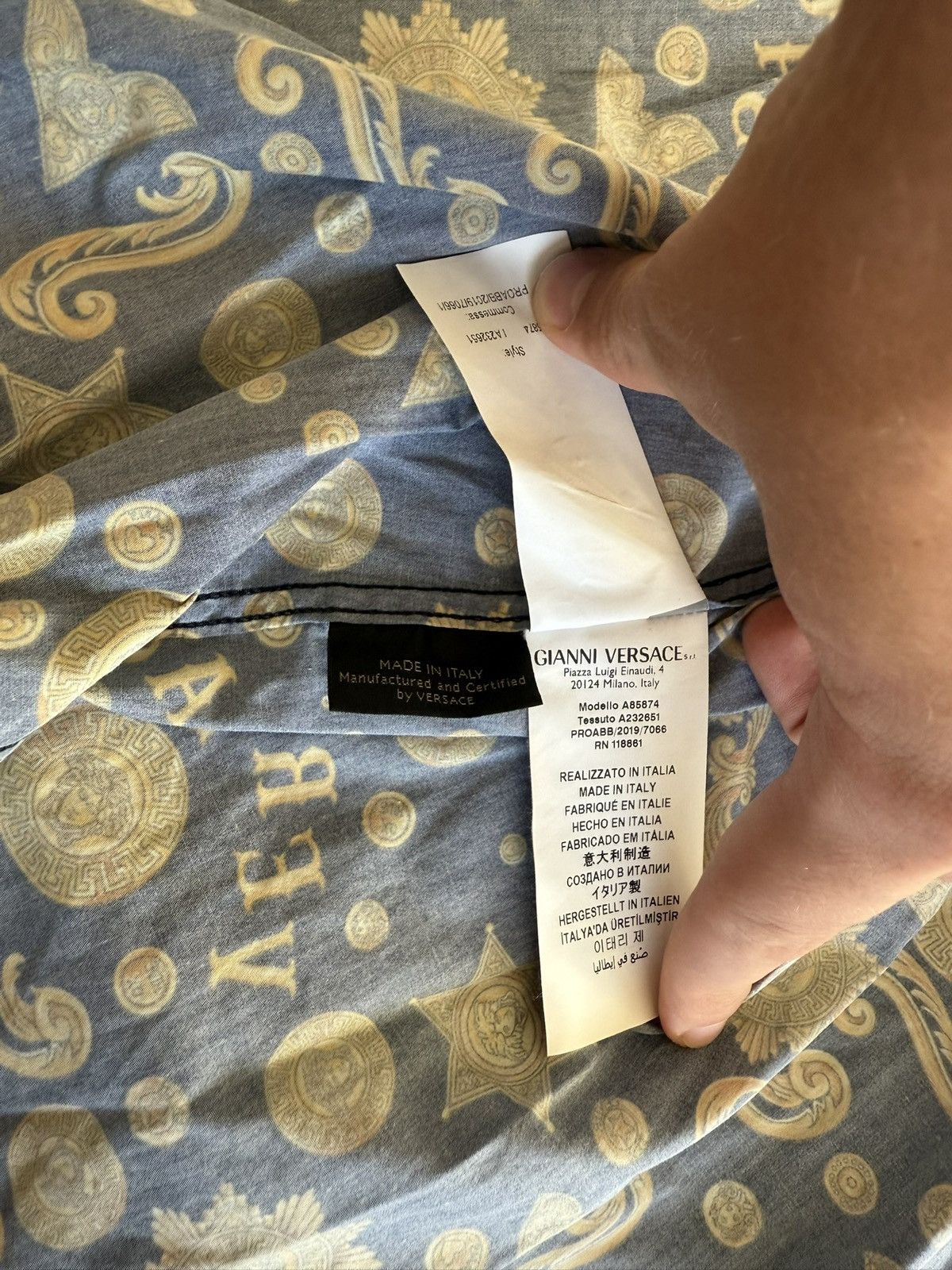 Versace Versace Style Baroque Shirt – Size 40 (Unisex) Size US XXS / EU 40 - 5 Thumbnail