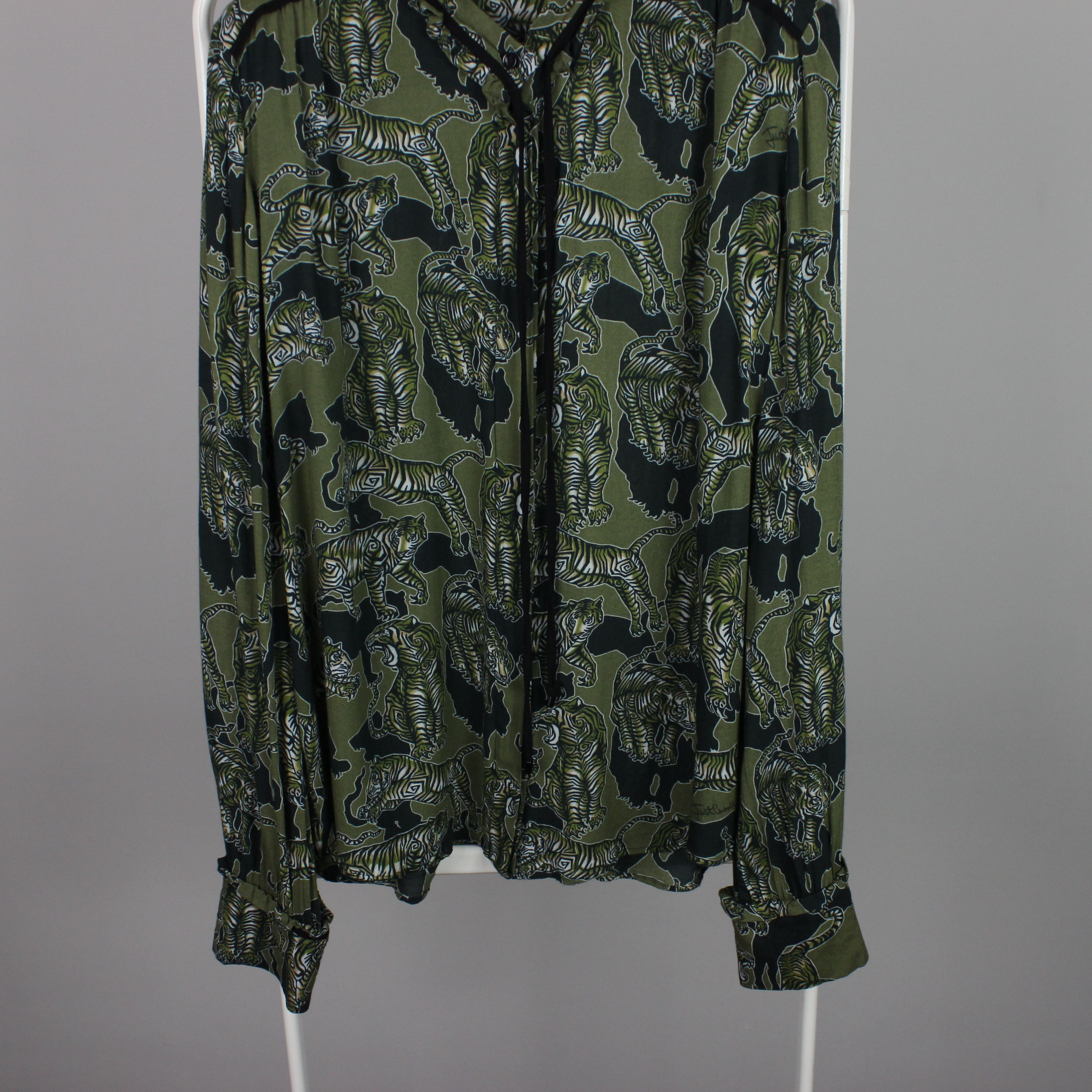 Just Cavalli Just Cavalli Multi Color tigers long sleeve blouses shirt 42 Size M / US 6-8 / IT 42-44 - 3 Thumbnail