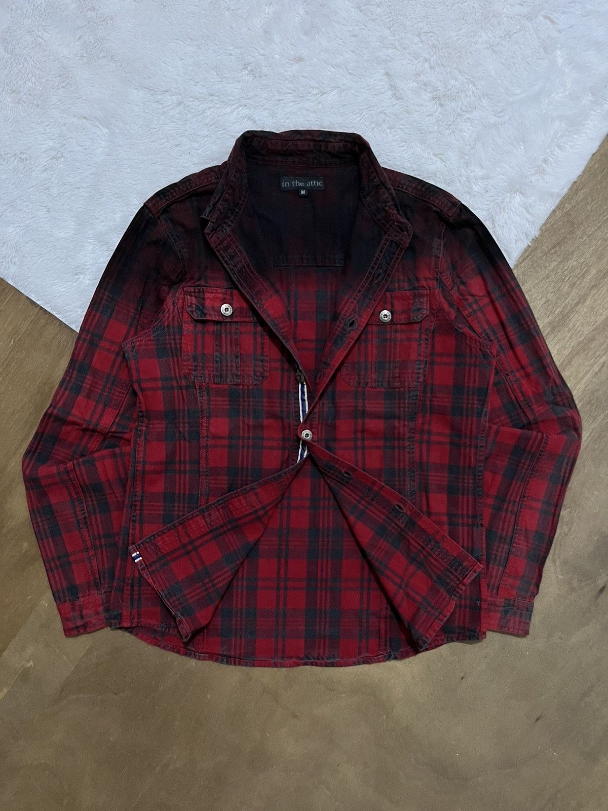 In The Attic Vintage In The Attic Japan Plaid Flannel Grunge Shirt Size US S / EU 44-46 / 1 - 7 Thumbnail