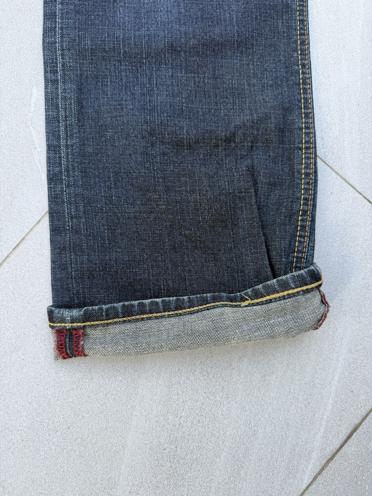 Edwin × Vintage 90’s EDWIN 503 JAPANESE BRAND POCKET LOGORETRO SALVEGE DENIM Size US 32 / EU 48 - 11 Thumbnail