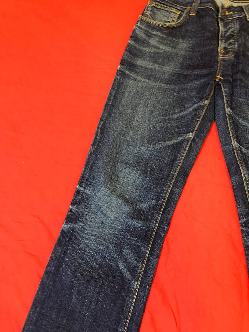 Nudie Jeans Nudie Jeans Steady Eddie Mens Blue Denim Jeans Size US 32 / EU 48 - 18 Thumbnail