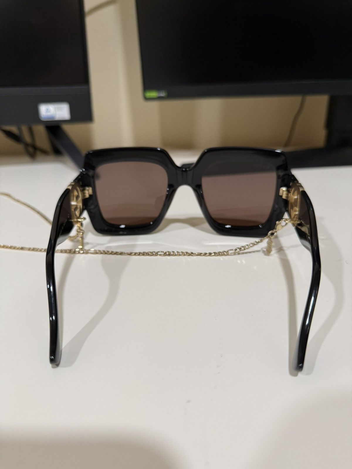 Gucci Gucci Chain Sunglasses Size ONE SIZE - 4 Thumbnail