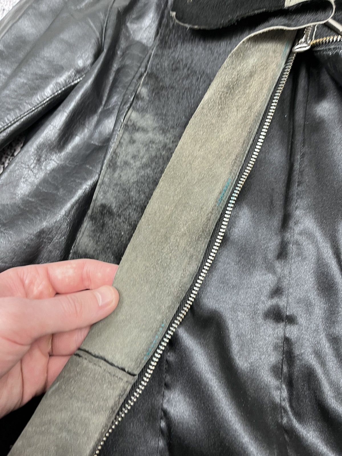 Japanese Brand Vintage Real Leather Patch Gothic Avantgarde Jacket Size S / US 4 / IT 40 - 10 Thumbnail