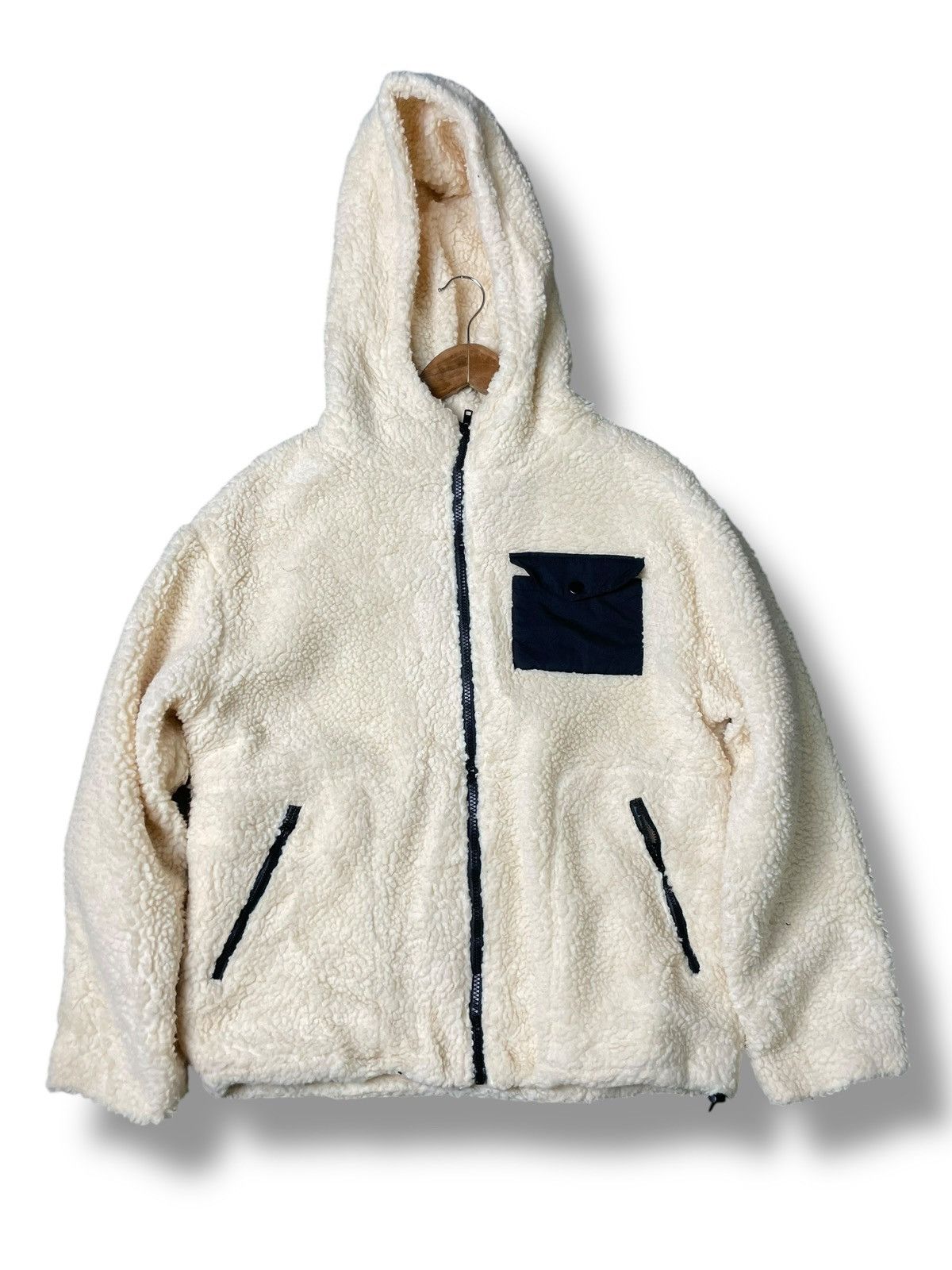 Japanese Brand × Vintage SALOON Japanese Brand Sherpa Hoodie Jacket (88) Size US XS / EU 42 / 0 - 1 Thumbnail