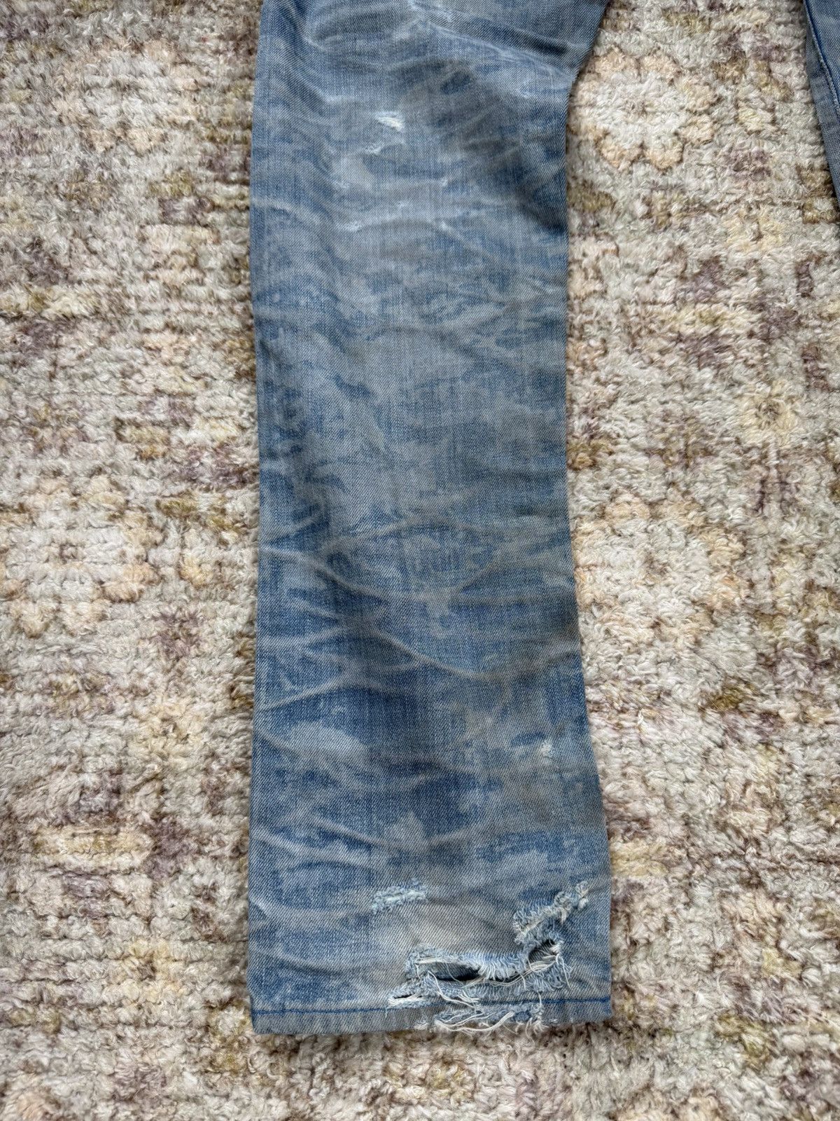 Prps PRPS Acid Wash Denim – Heavily Worn – Natural Rips & Fades Size US 30 / EU 46 - 3 Thumbnail