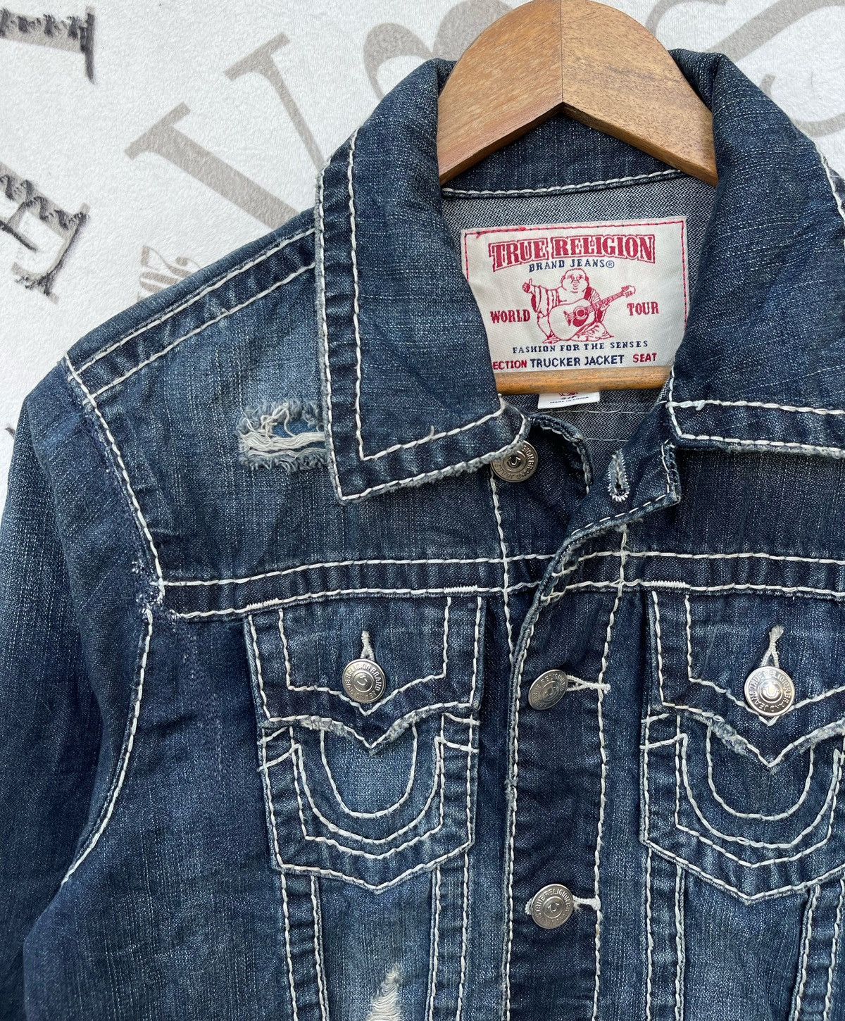 True religion graffiti trucker jacket sales