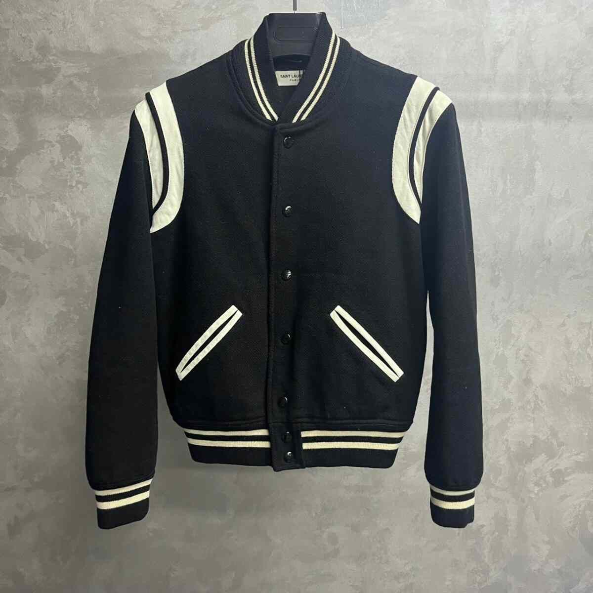 Saint Laurent Paris Saint Laurent Black Varsity Jacket Size US M / EU 48-50 / 2 - 1 Thumbnail