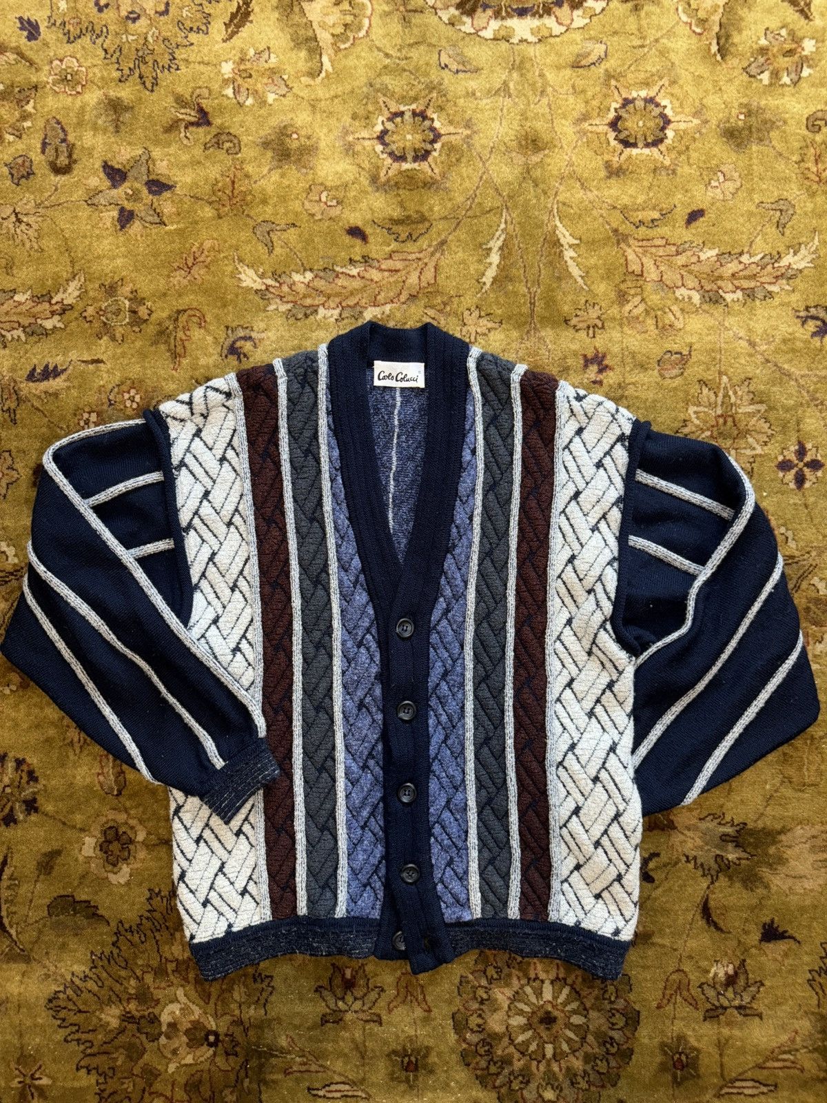 Carlo Colucci × Coogi × Vintage Vintage Carlo Colucci Coogie-style cardigan Size US M / EU 48-50 / 2 - 1 Thumbnail