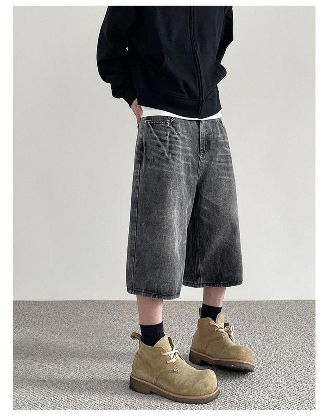 Jean Washed Loose Wide Leg Shorts / Jorts Size US 32 / EU 48 - 6 Thumbnail
