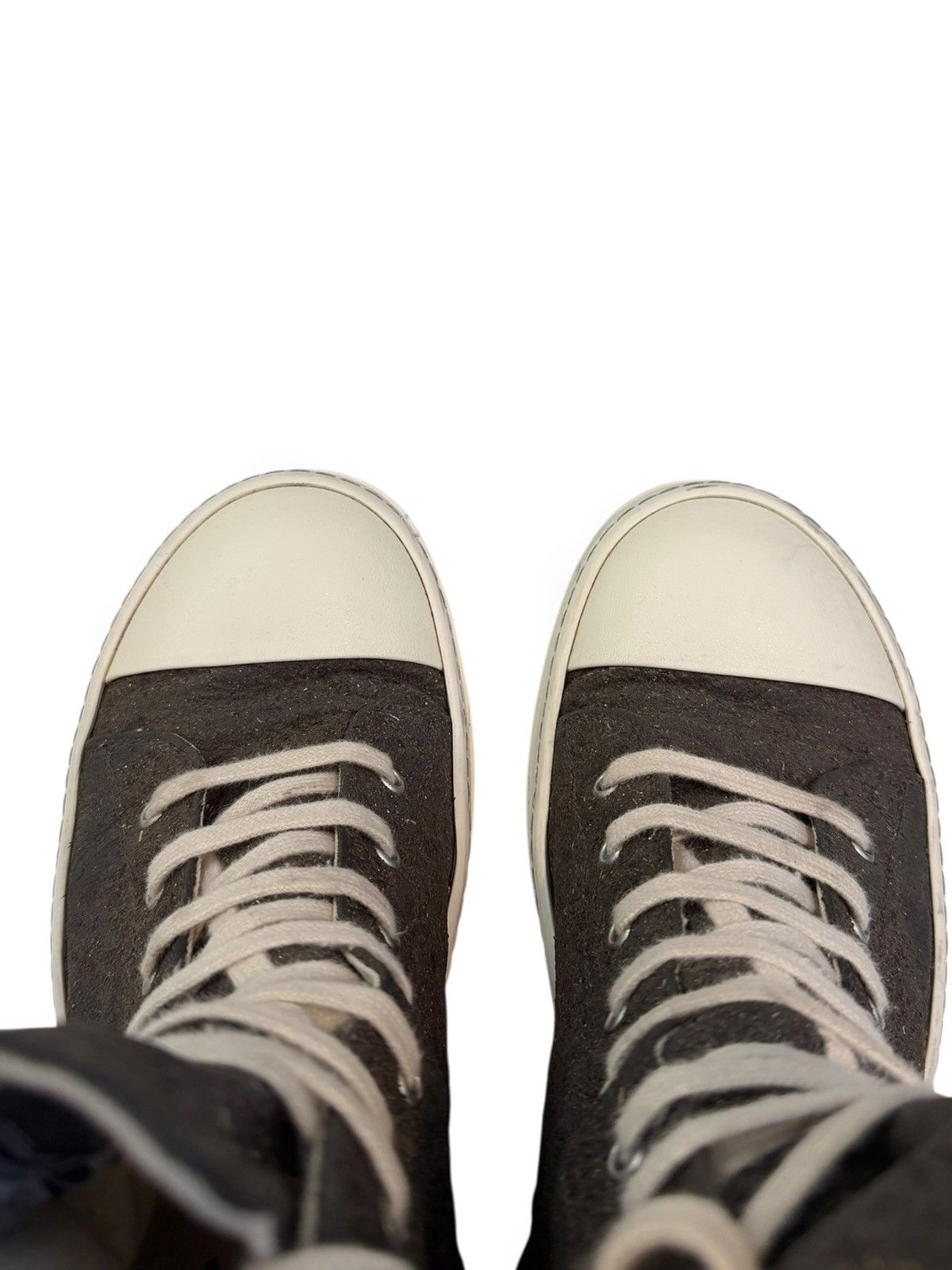 Rick Owens Drkshdw RARE Seaweed Fiber Coated High Brown Ramones Size US 9 / EU 42 - 7 Thumbnail