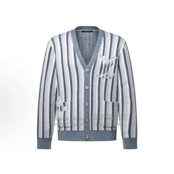 Louis Vuitton Louis Vuitton 26 New Stripe Long Sleeve Knitted Cardigan s Size US XL / EU 56 / 4 - 6 Thumbnail