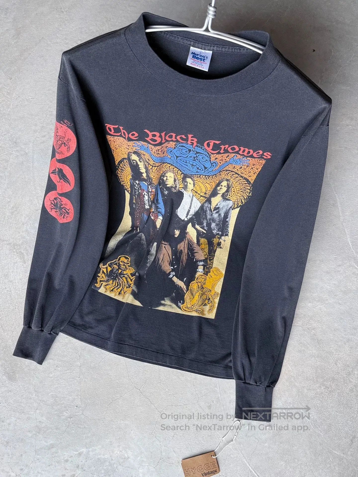 Vintage Vintage 80s The Black Crowes Band Tee. Size US L / EU 52-54 / 3 - 8 Thumbnail
