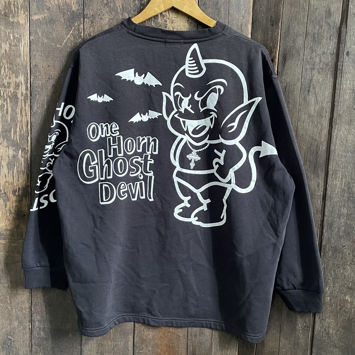 Japanese Brand O.H.Ghost Devil Fullprint Crewneck Sweatshirt Size US L / EU 52-54 / 3 - 2 Thumbnail