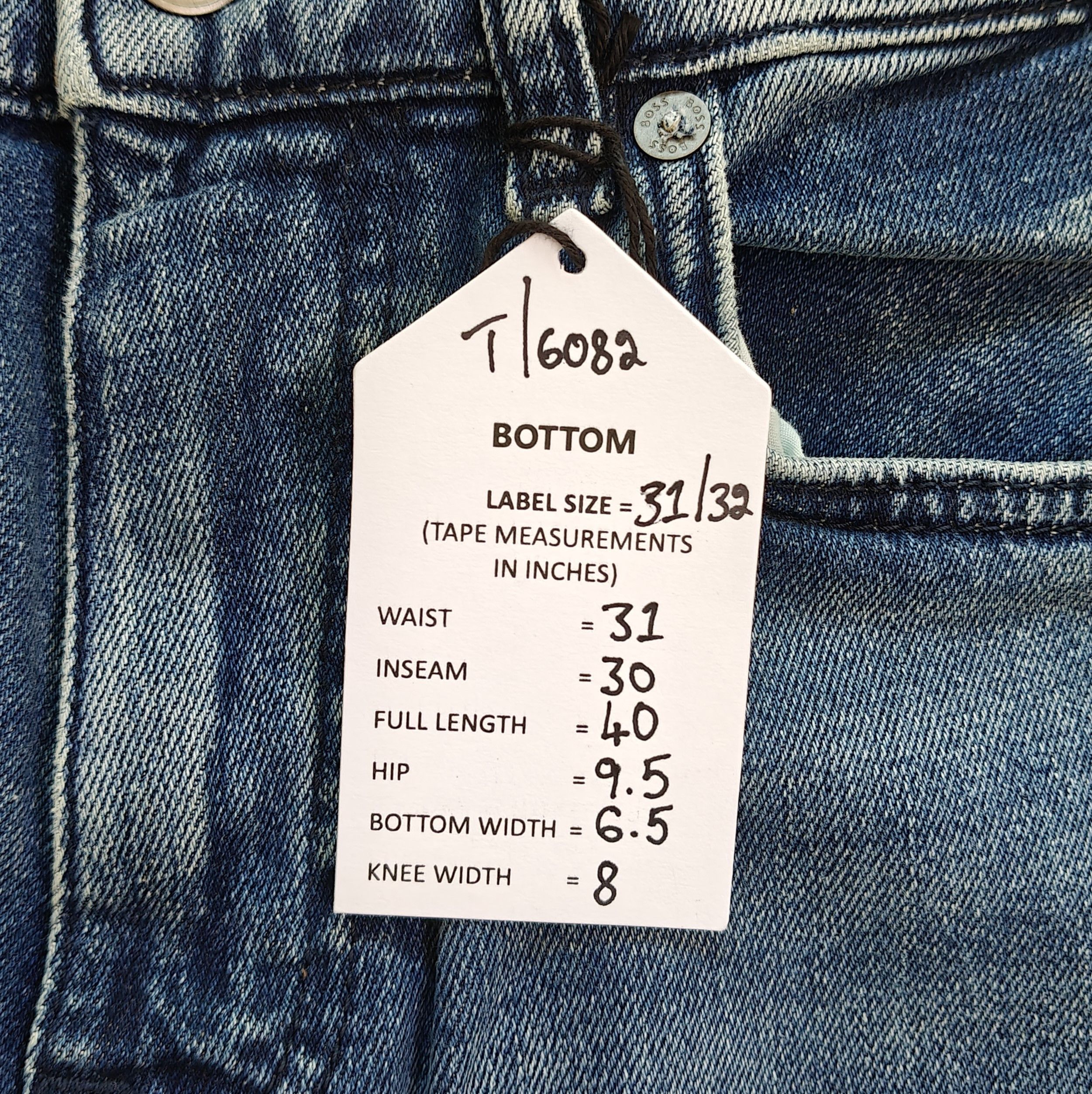 Hugo Boss BOSS DELAWARE Slim Fit Jeans Free Shipping Worldwide T/6082 Size US 31 - 13 Thumbnail