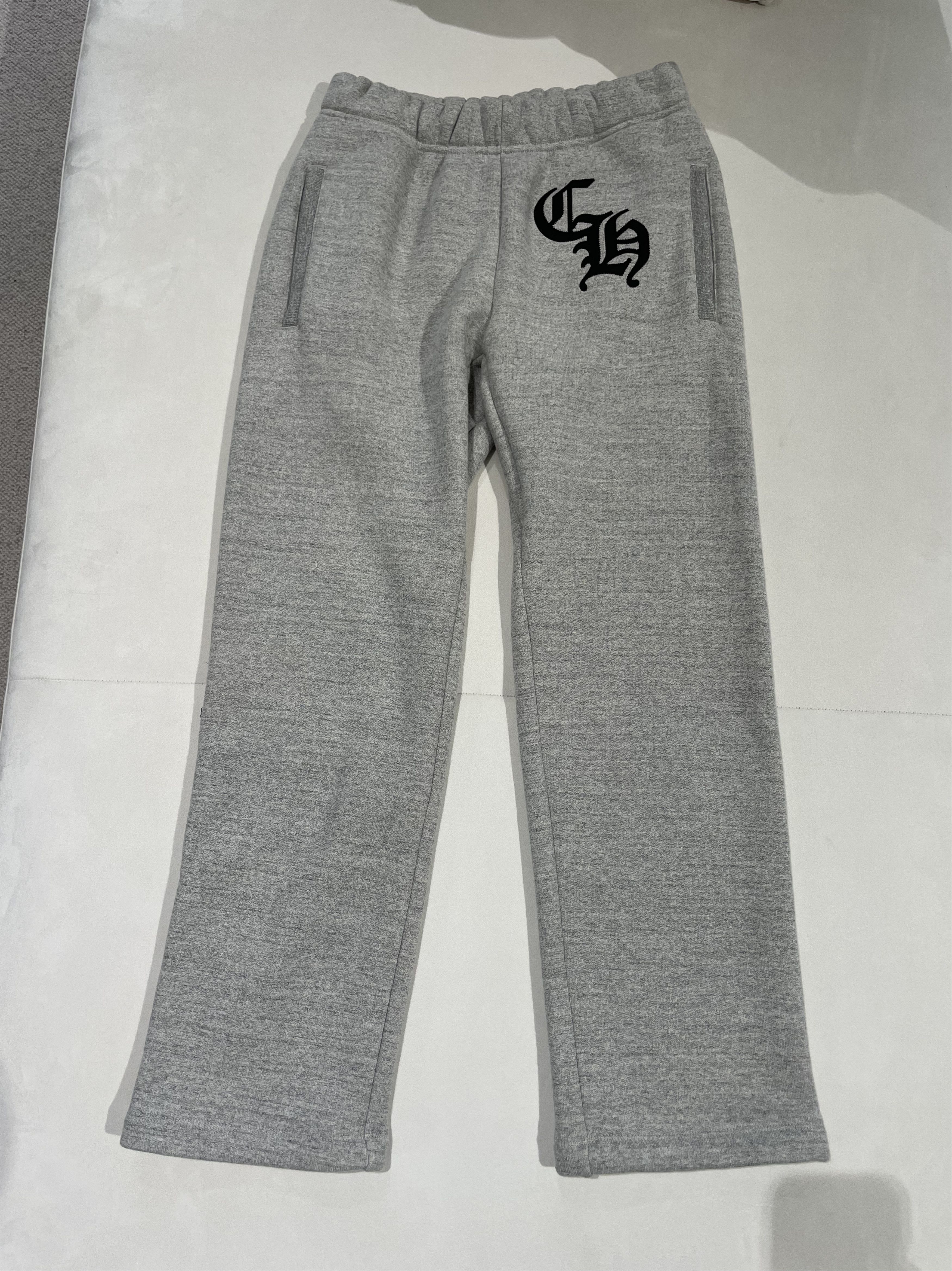 Chrome Hearts Chrome Hearts CH Logo Grey Sweatpants Size US 29 - 3 Thumbnail