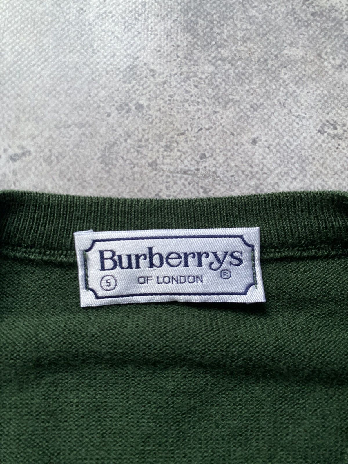 Burberry Vintage 90s Burberrys London Sweater V-Neck Old Money Style Size US L / EU 52-54 / 3 - 3 Thumbnail