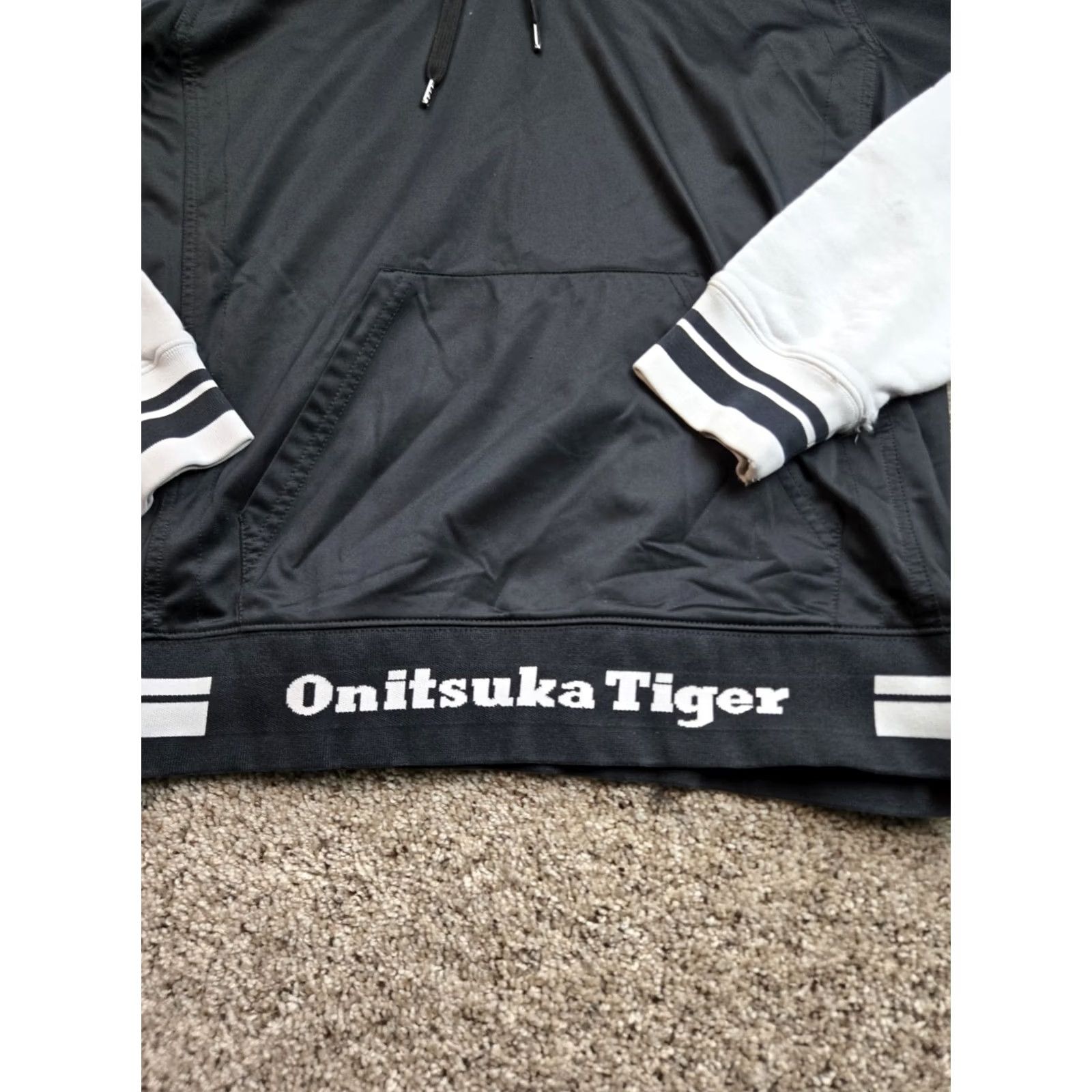 Onitsuka Tiger Onitsuka Tiger Hoodie Mens Small Black Pullover Long Sleeve Crew Neck Logo Pocket Knit Cotton Blend Regular Size US S / EU 44-46 / 1 - 2 Thumbnail