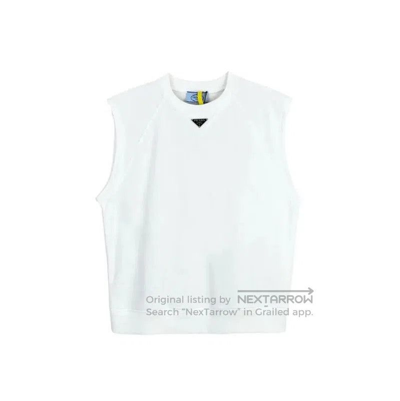 Prada Prada White Cotton Women's T-Shirt Size S. Size S / US 4 / IT 40 - 1 Thumbnail