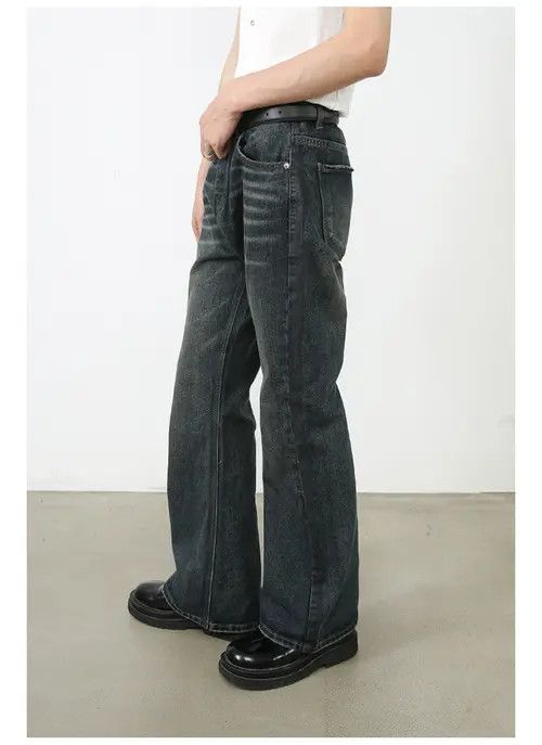 Other Blue washed loose straight-leg versatile flared jeans Size US 32 / EU 48 - 6 Thumbnail