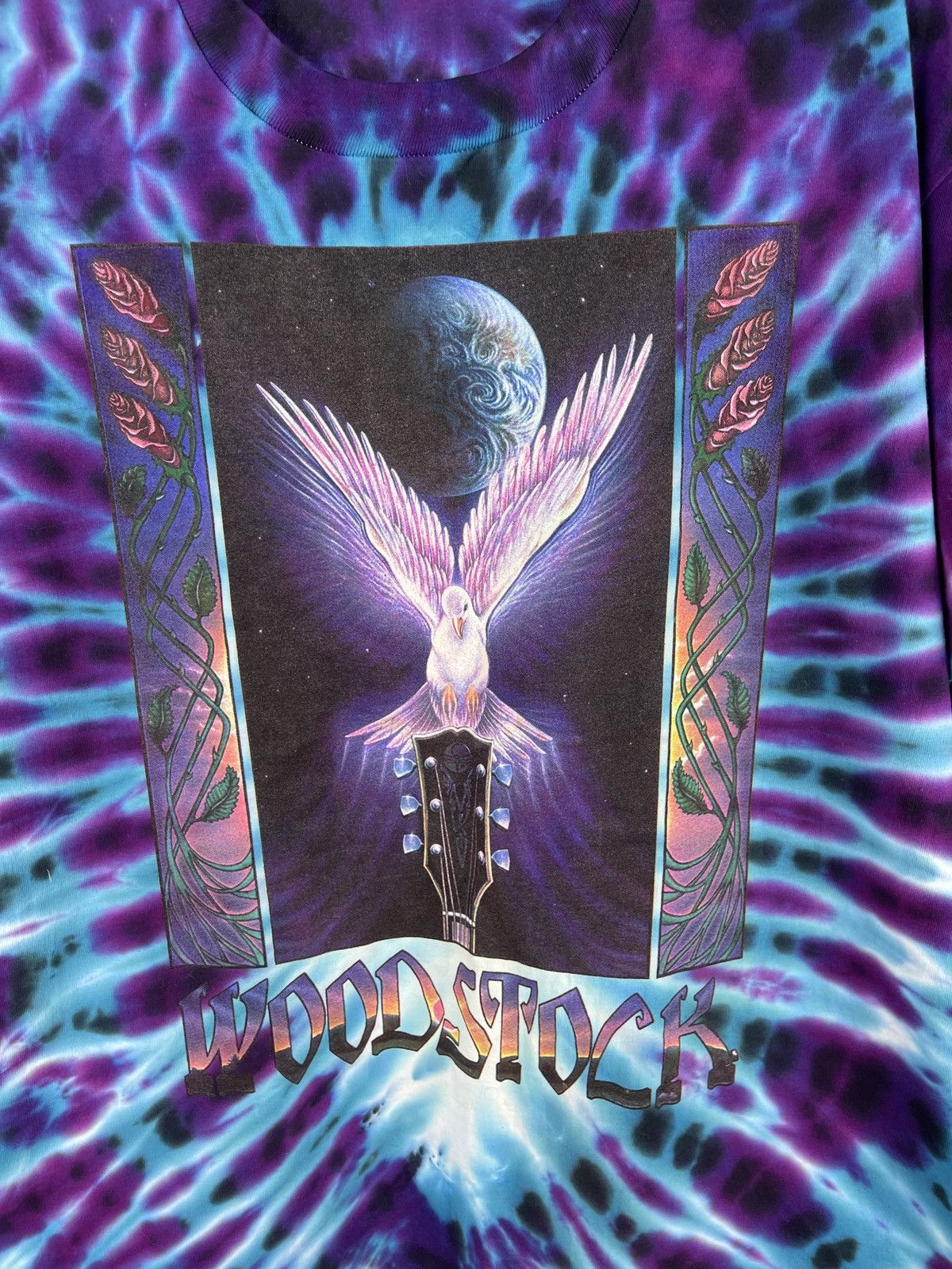 Anvil Woodstock vintage 90s Anvil made in USA tie dye rare tee Size US XL / EU 56 / 4 - 4 Thumbnail