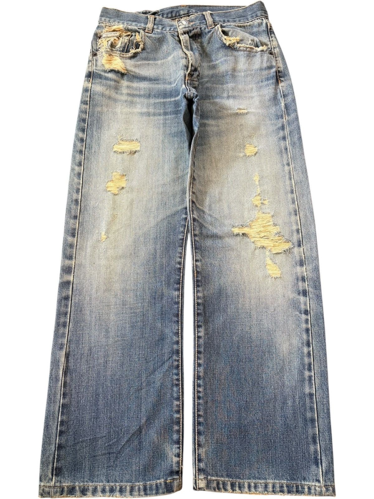 Calvin Klein Vintage Calvin Klein Rusty Wash Distress Loose Jeans Size US 28 / EU 44 - 1 Thumbnail