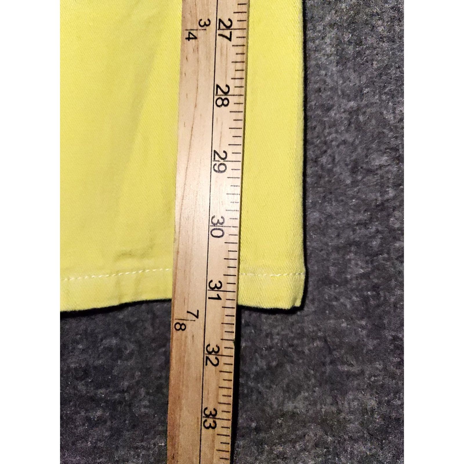 Michael Kors VINTAGE Michael Kors Slim Straight Leg Jeans Women's 6 Yellow Low Rise Stretch City Jeans Size 28" / US 6 / IT 42 - 6 Thumbnail