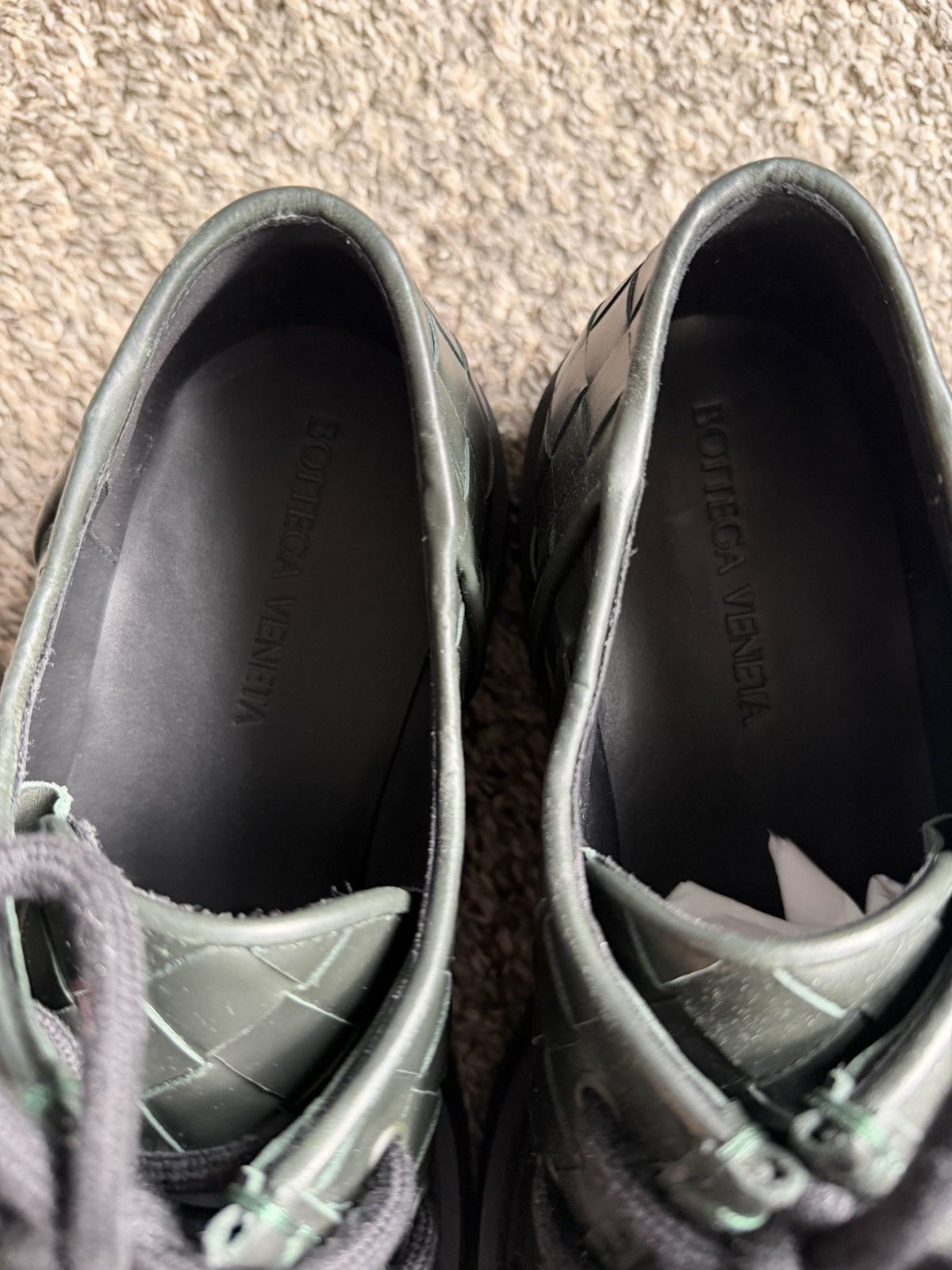 Bottega Veneta Dark Green Haddock Lace Up Size US 11 / EU 44 - 5 Thumbnail