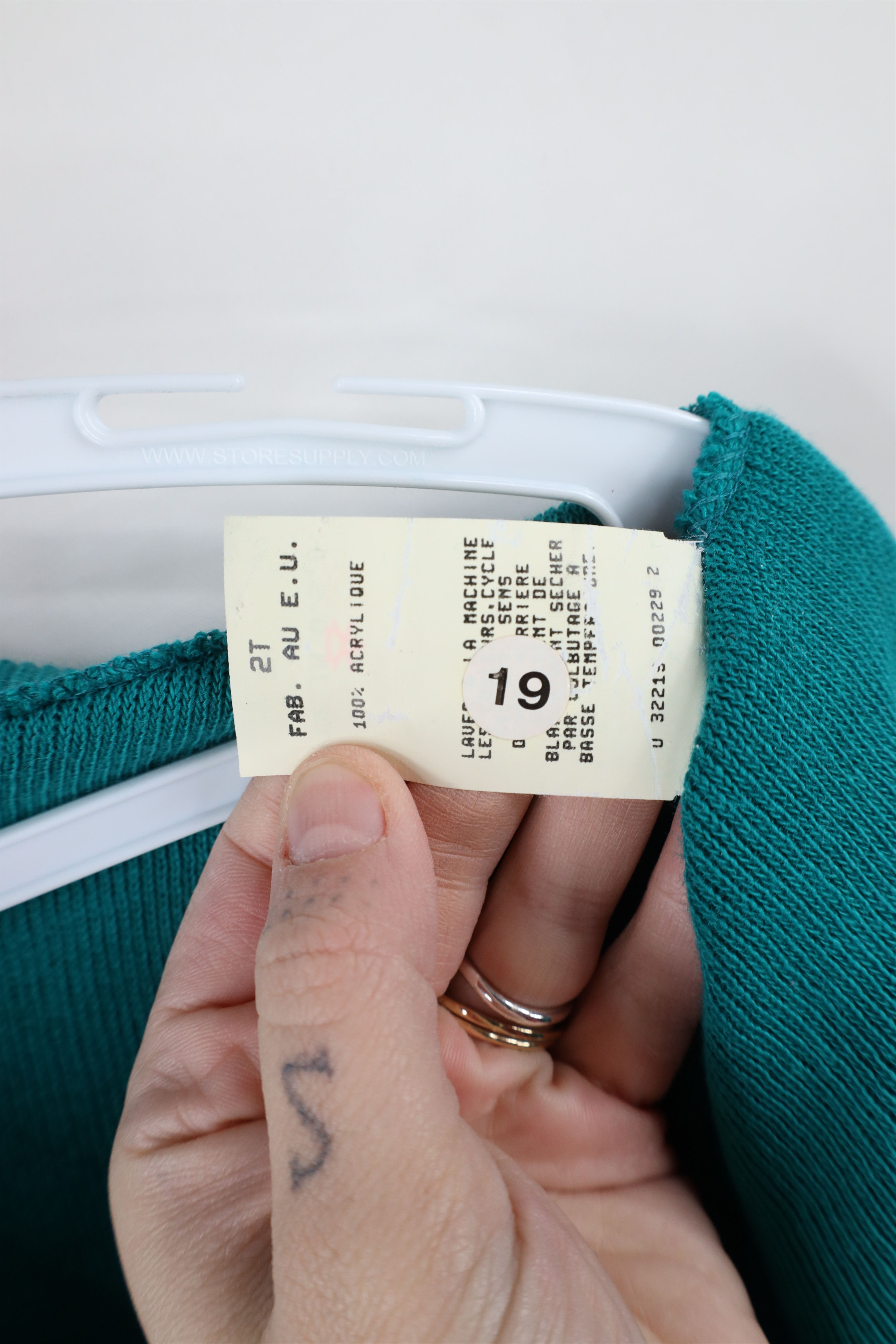 Vintage Vintage 90s Streetwear Knit V-Neck Sweater Vest Teal USA Size US XXL / EU 58 / 5 - 7 Thumbnail