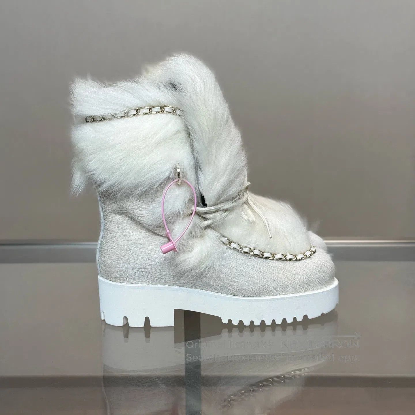 Chanel Chanel Chain-strap leather mid-calf boots Size US 6.5 / IT 36.5 - 4 Thumbnail